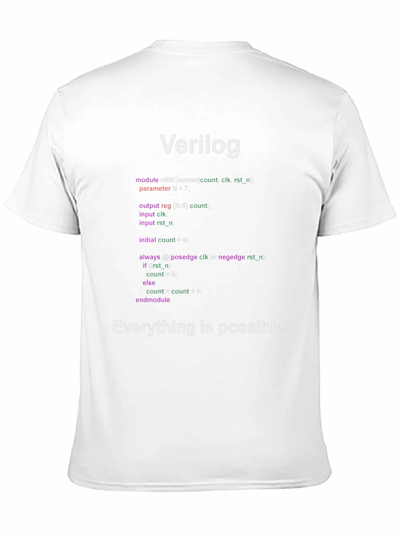 Verilog Code T-Shirt: Everything is Possible