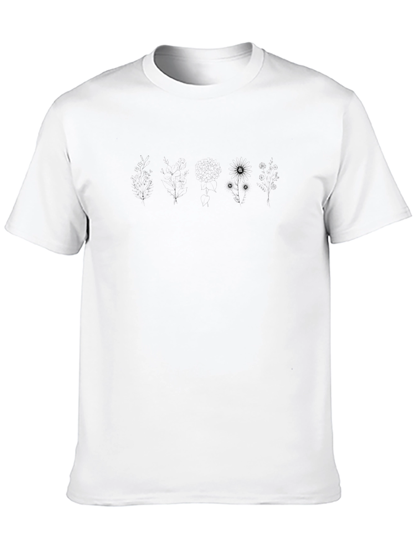 Mens Black Graphic Tee - Dandelion Design