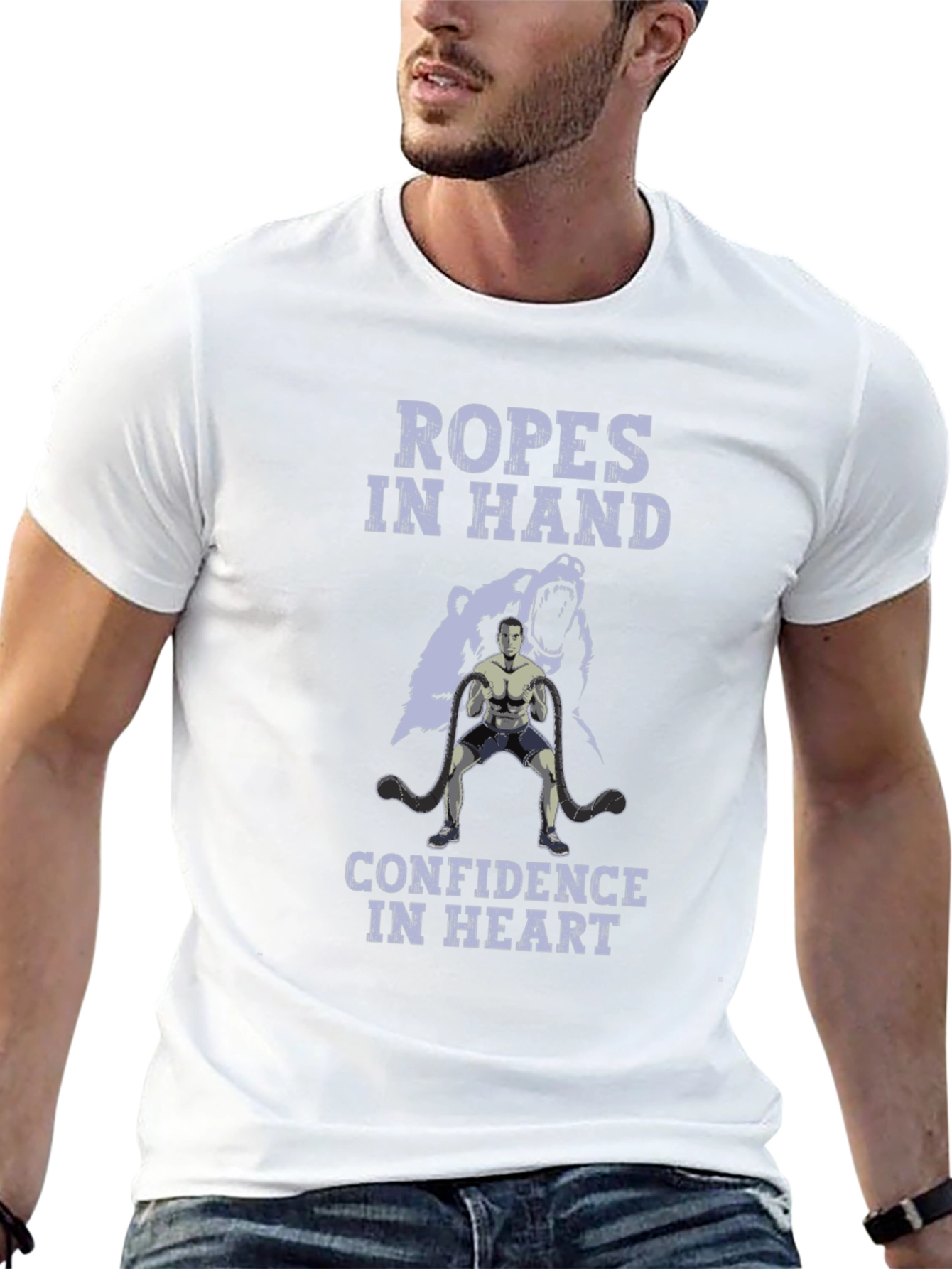 Ropes In Hand Confidence In Heart Graphic T-Shirt