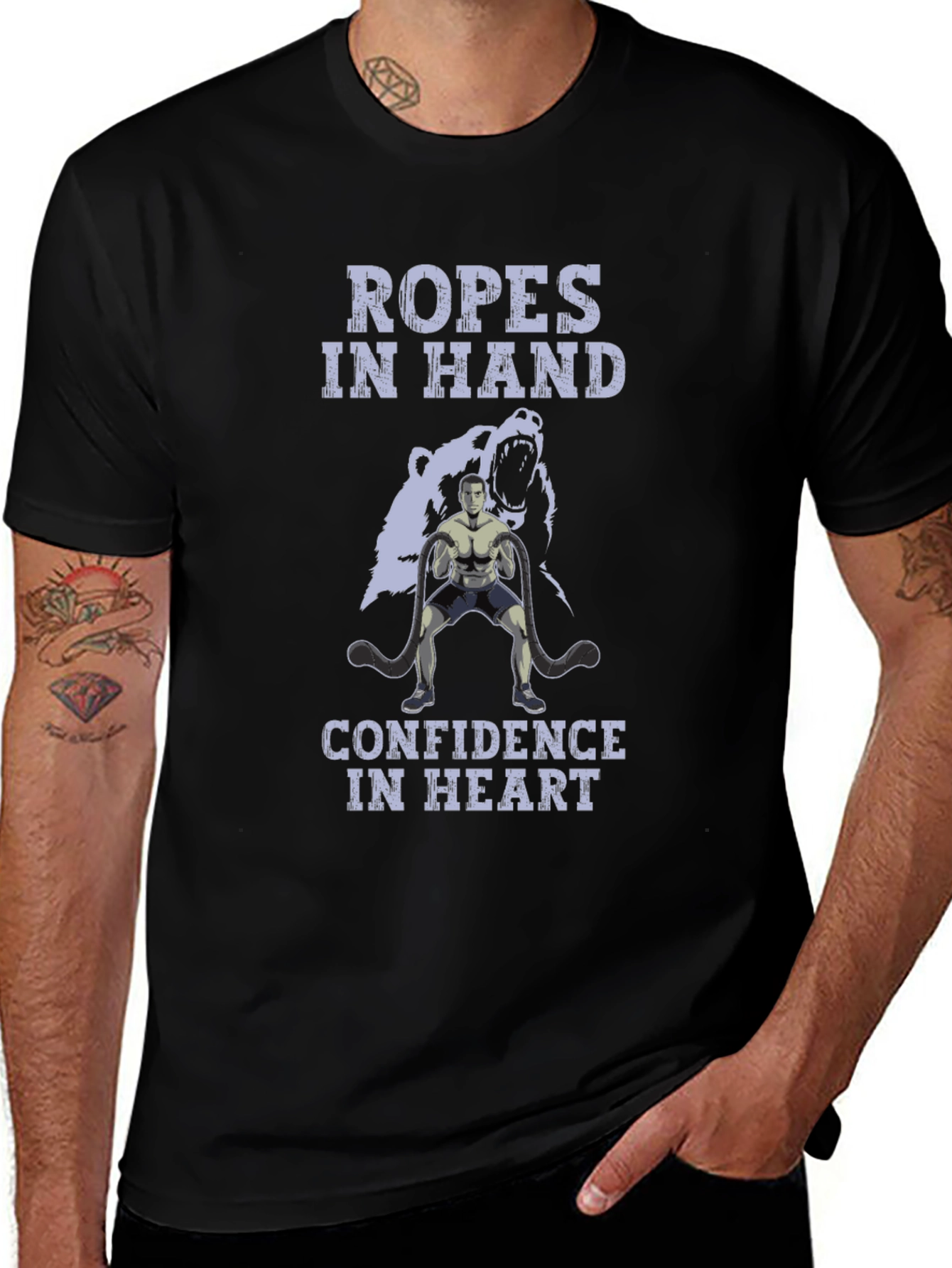 Ropes In Hand Confidence In Heart Graphic T-Shirt