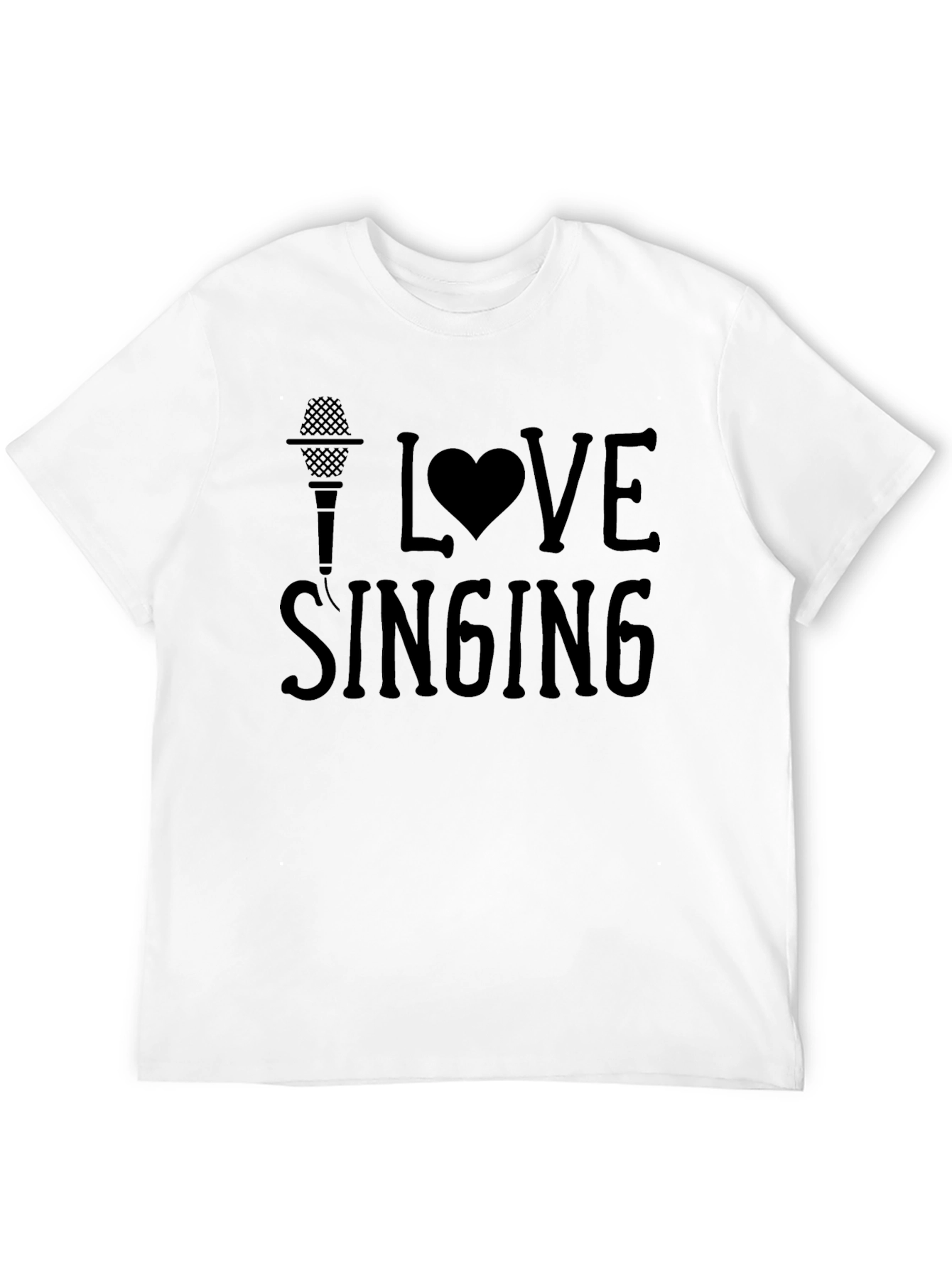 I Love Singing Graphic Tee - Black