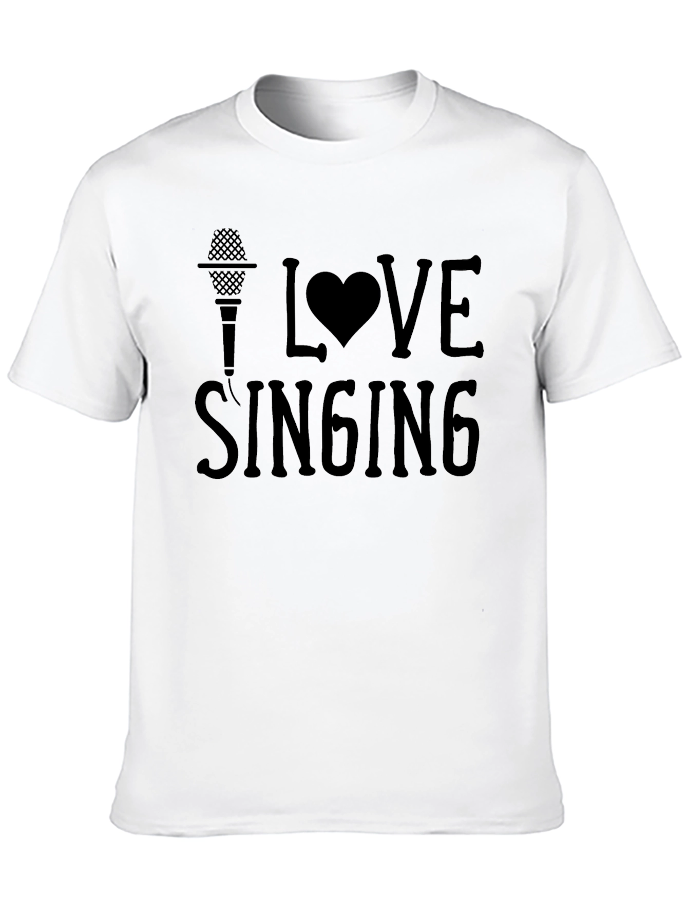 I Love Singing Graphic Tee - Black