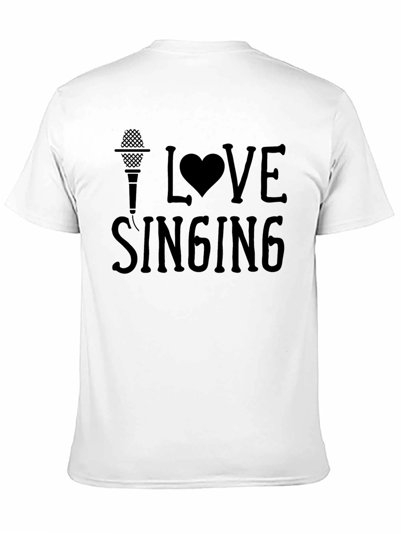 I Love Singing Graphic Tee - Black