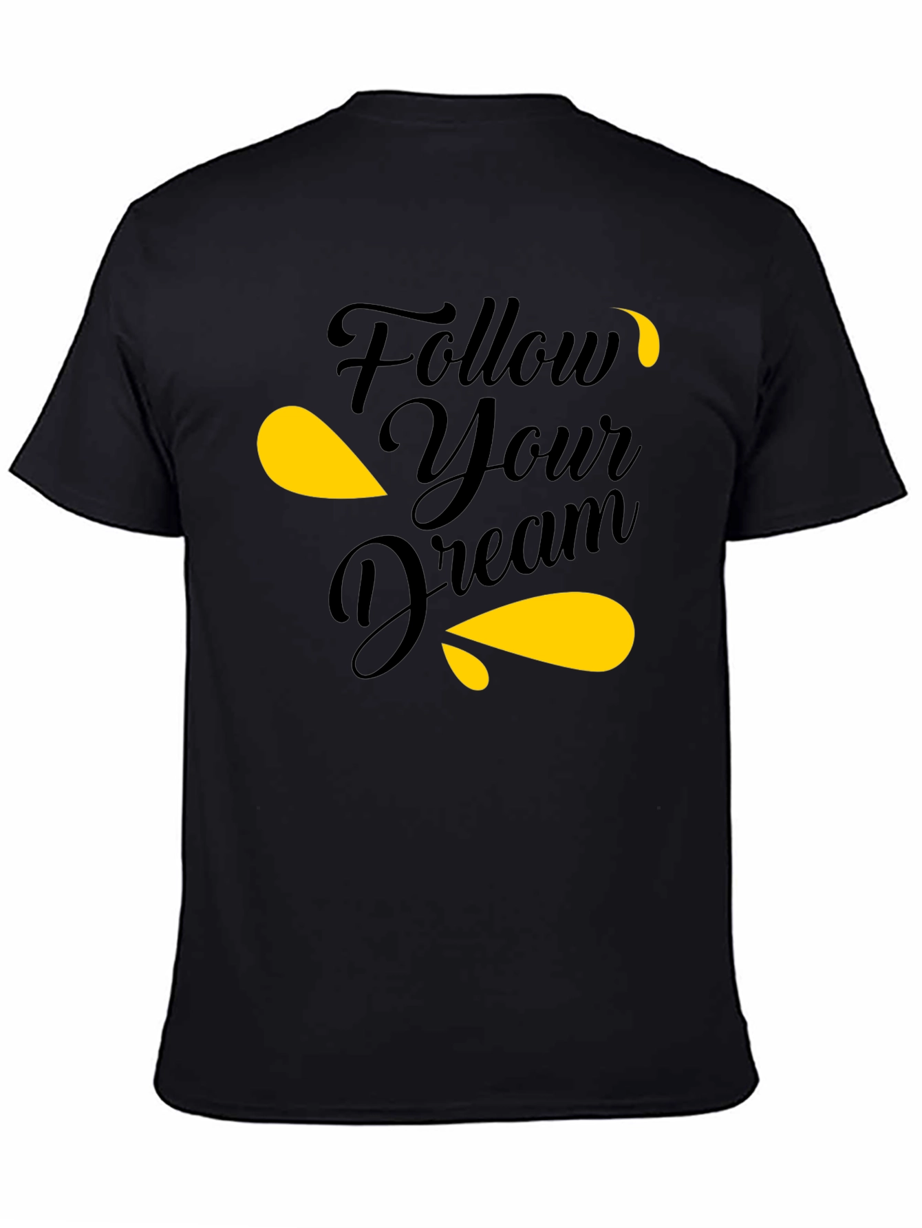 Follow Your Dream Black Graphic Tee