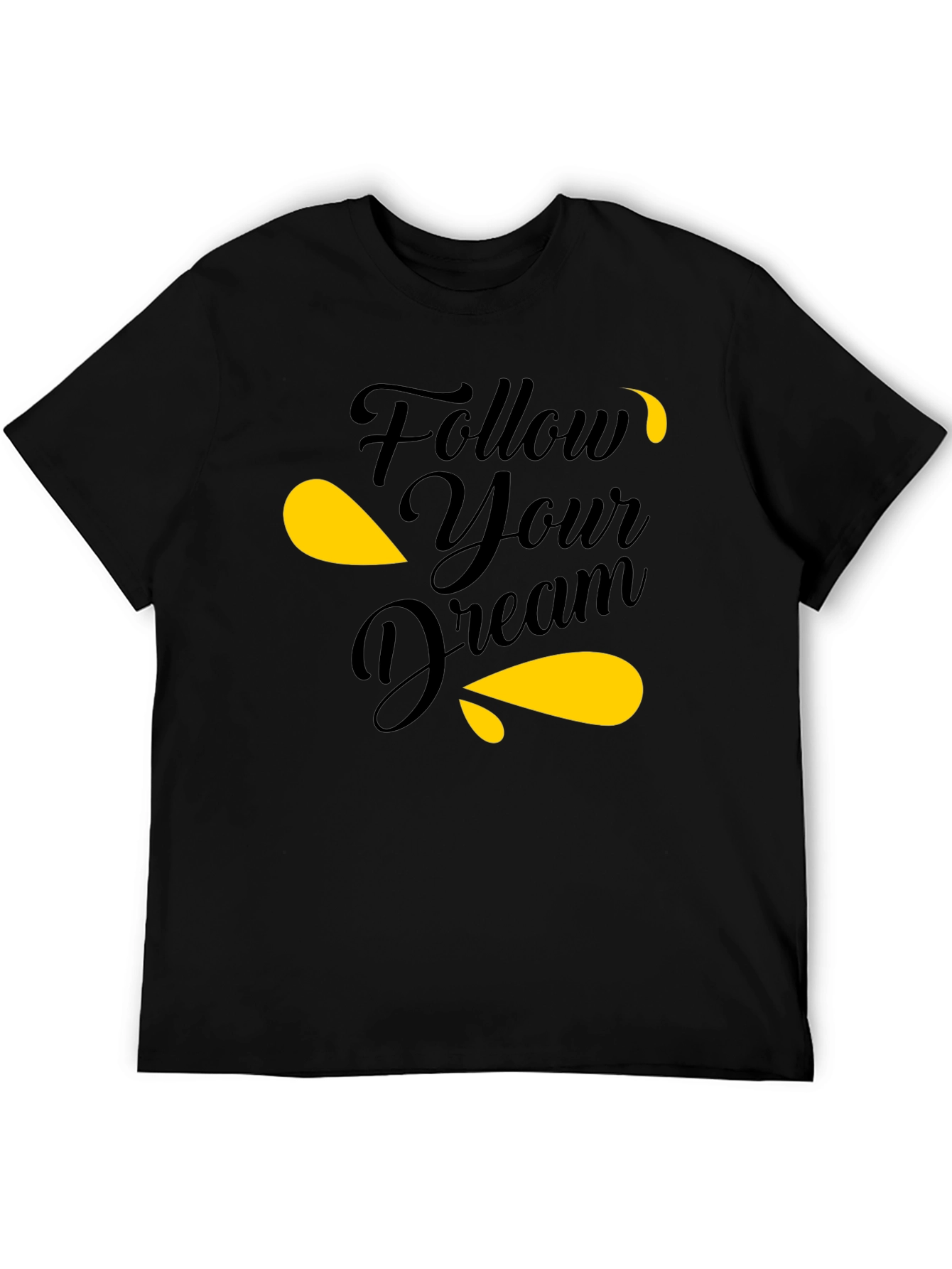 Follow Your Dream Black Graphic Tee