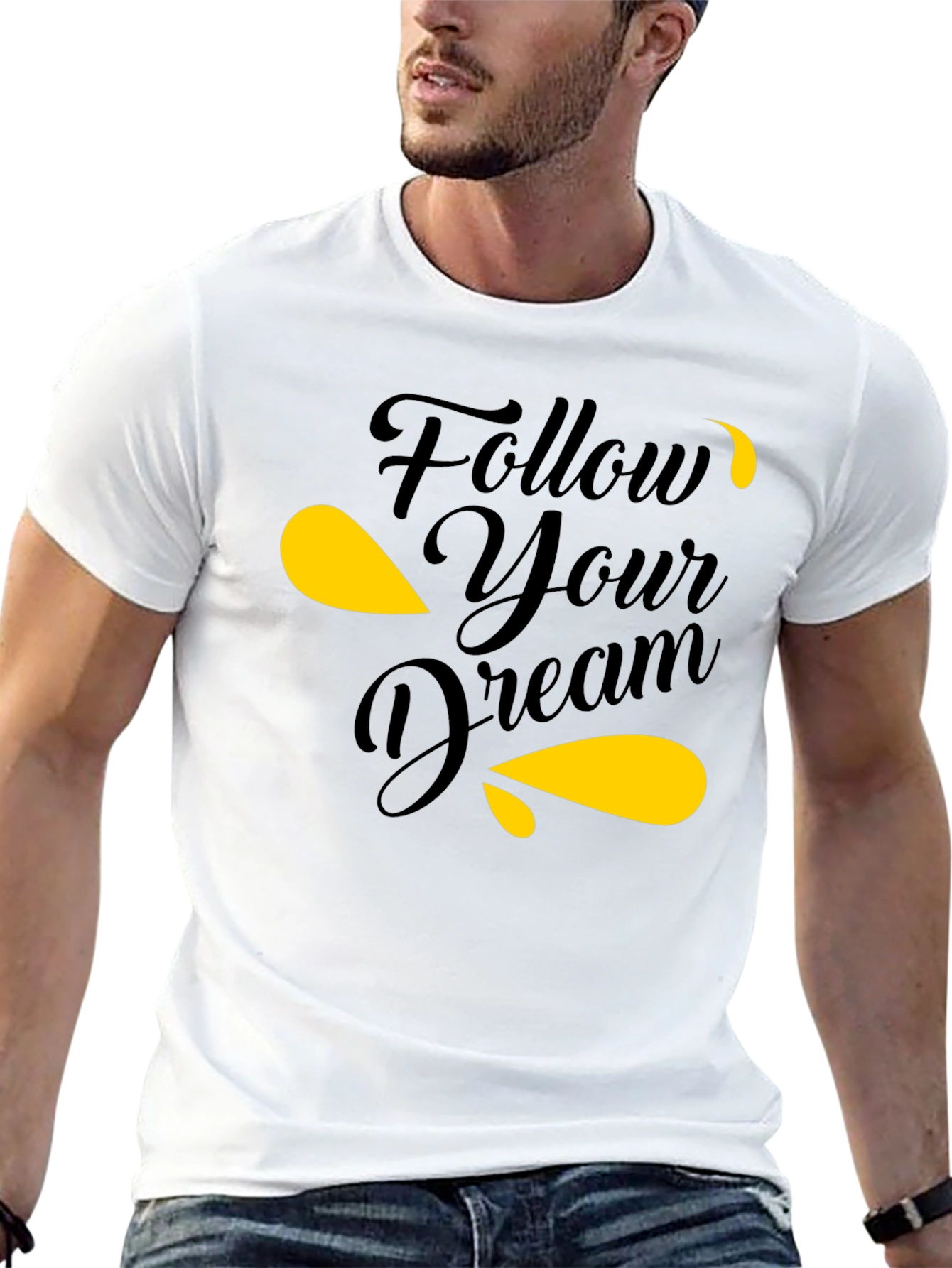 Follow Your Dream Black Graphic Tee