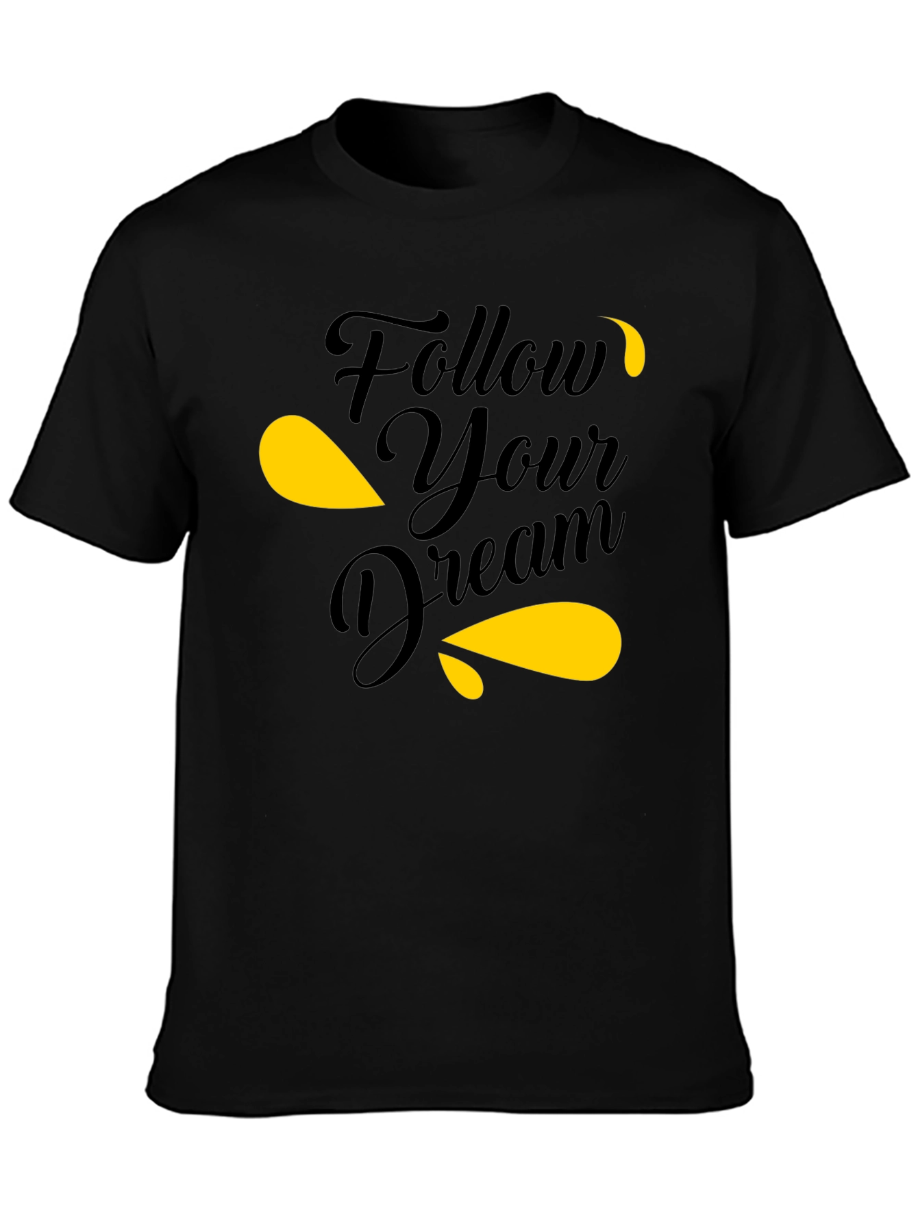 Follow Your Dream Black Graphic Tee