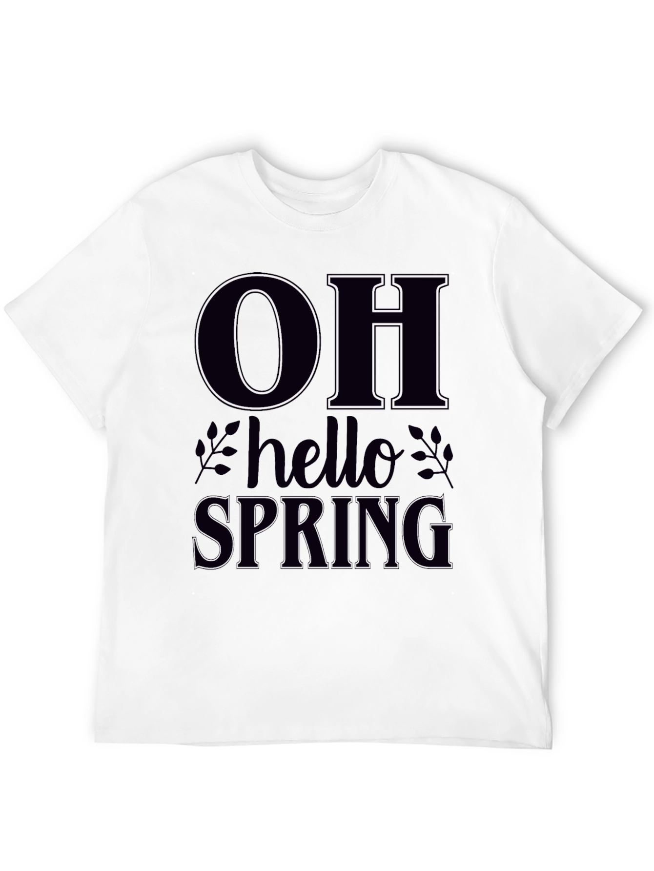 Oh Hello Spring Black T-Shirt