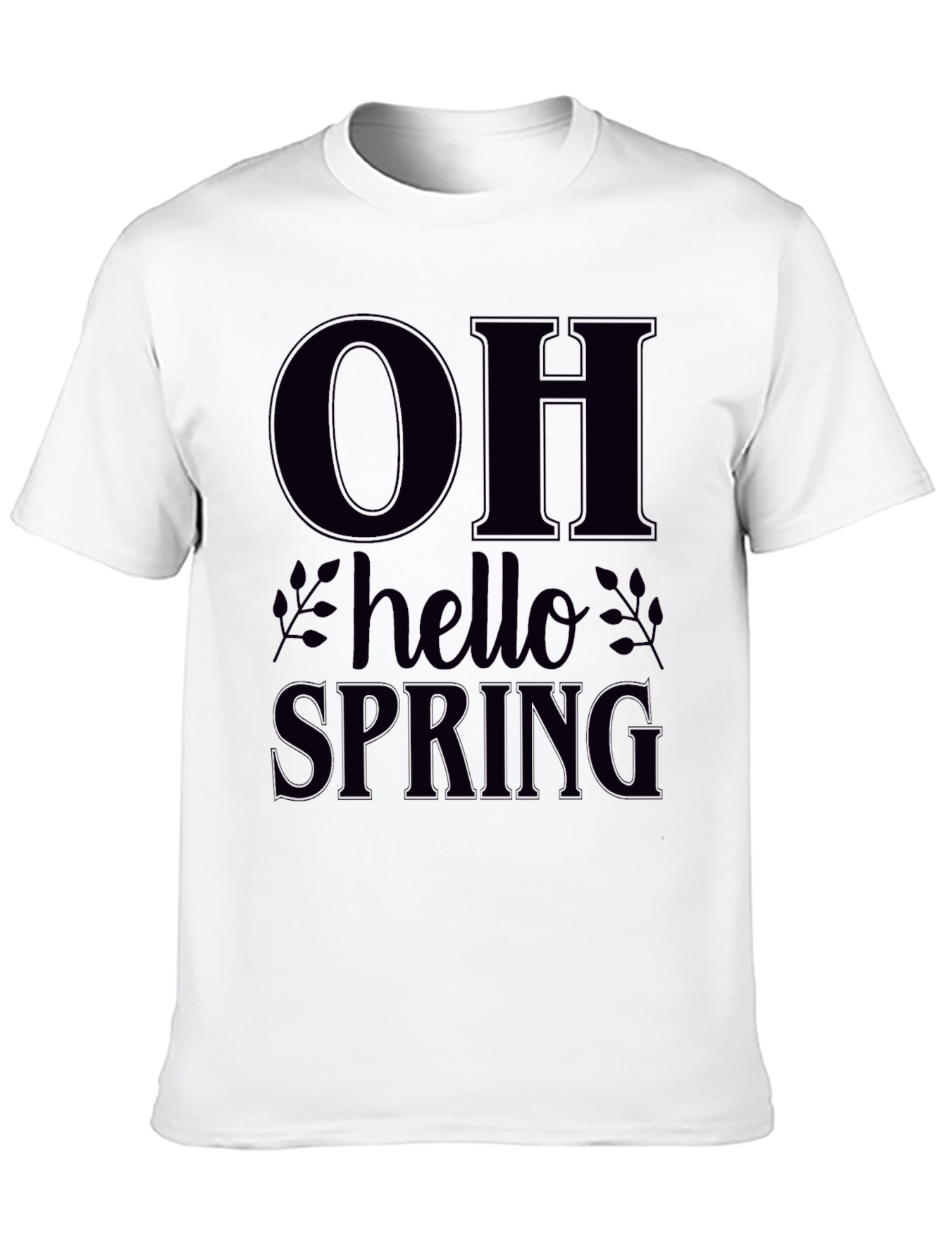 Oh Hello Spring Black T-Shirt