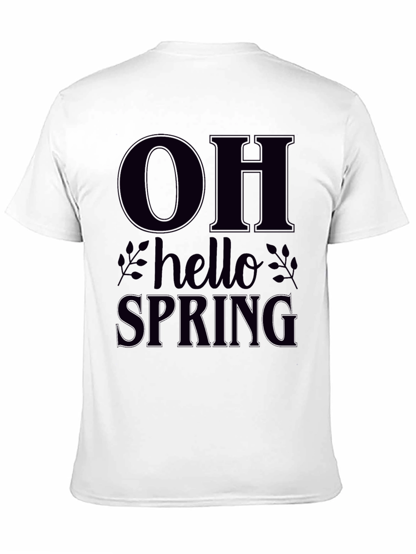 Oh Hello Spring Black T-Shirt