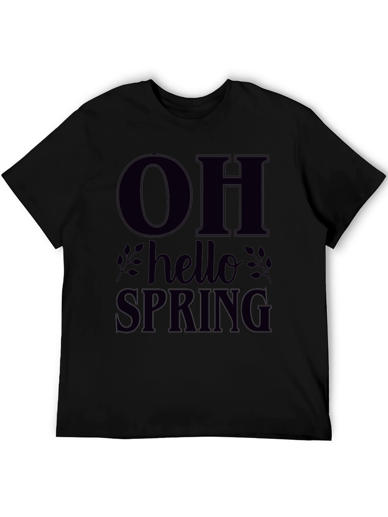 Oh Hello Spring Black T-Shirt