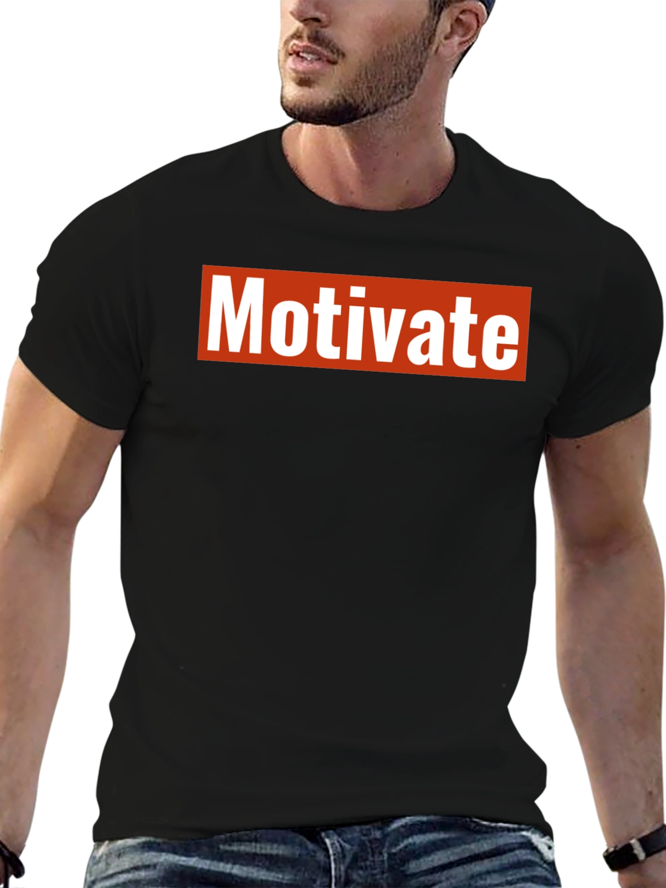 Motivate Graphic Tee - Black Short Sleeve