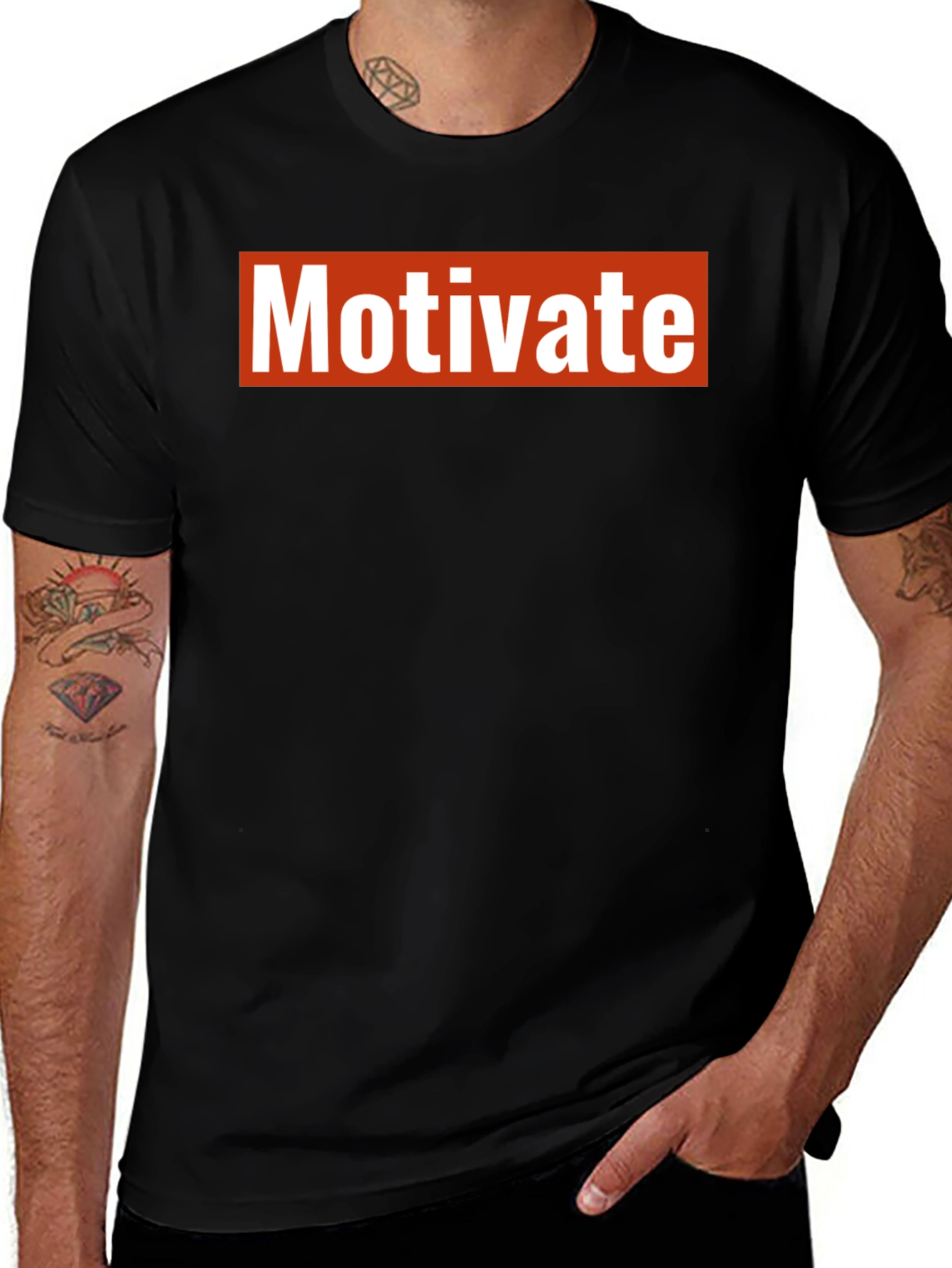Motivate Graphic Tee - Black Short Sleeve
