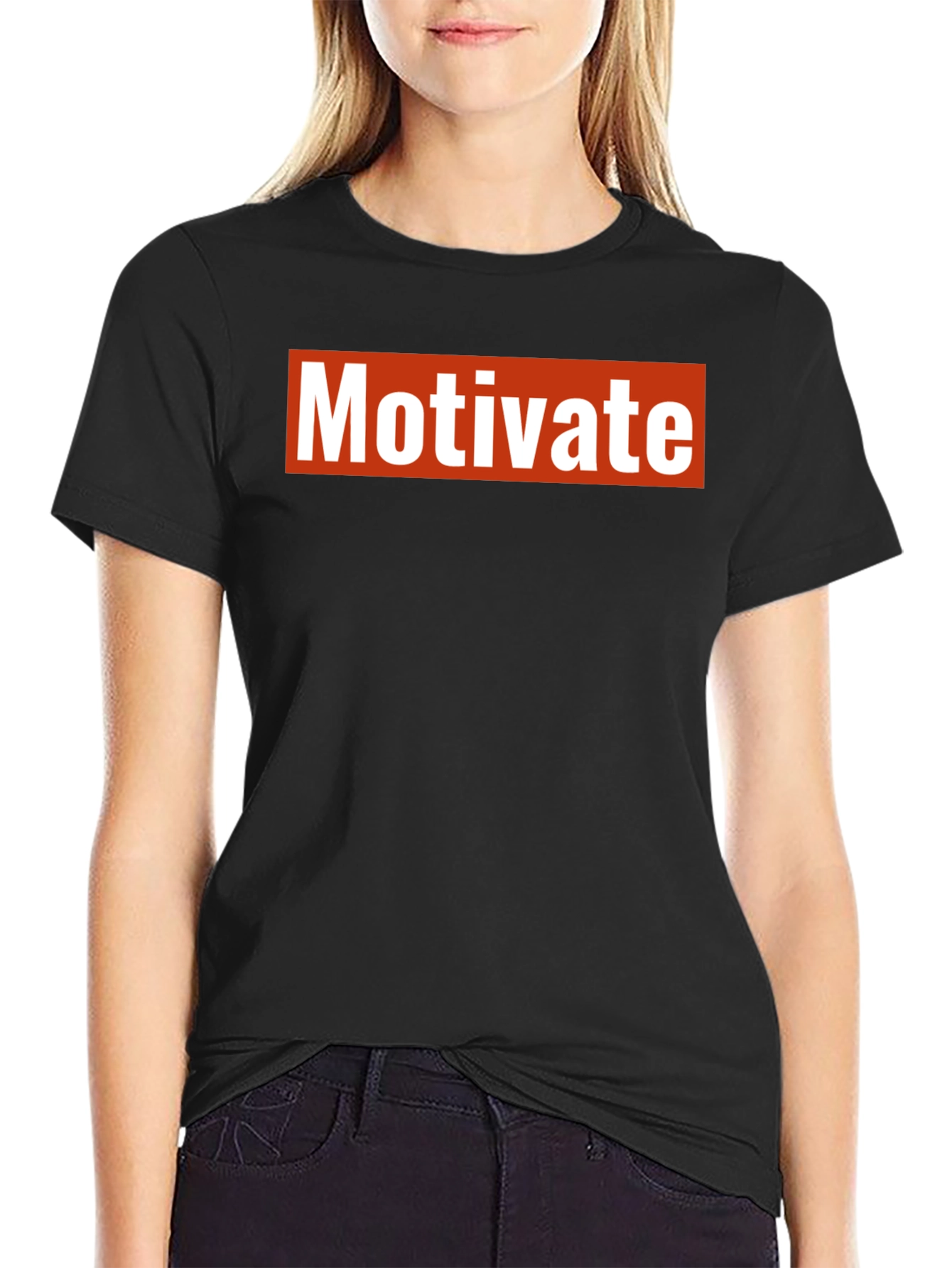 Motivate Graphic Tee - Black Short Sleeve