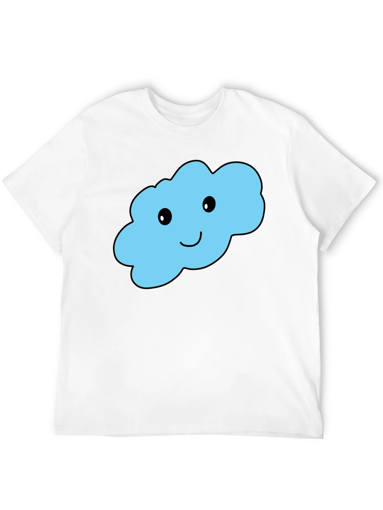 Cute Cloud Graphic T-Shirt - Black Cotton Tee