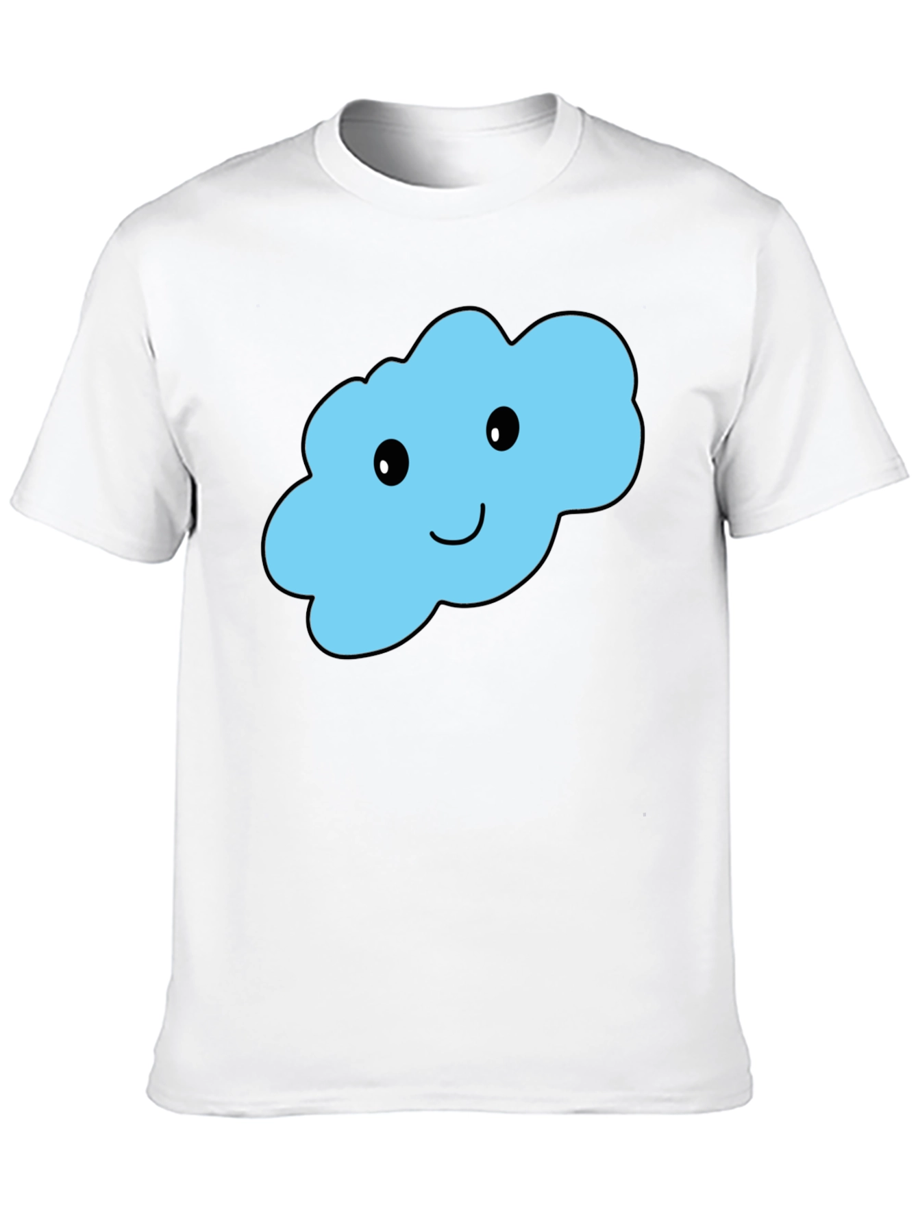 Cute Cloud Graphic T-Shirt - Black Cotton Tee