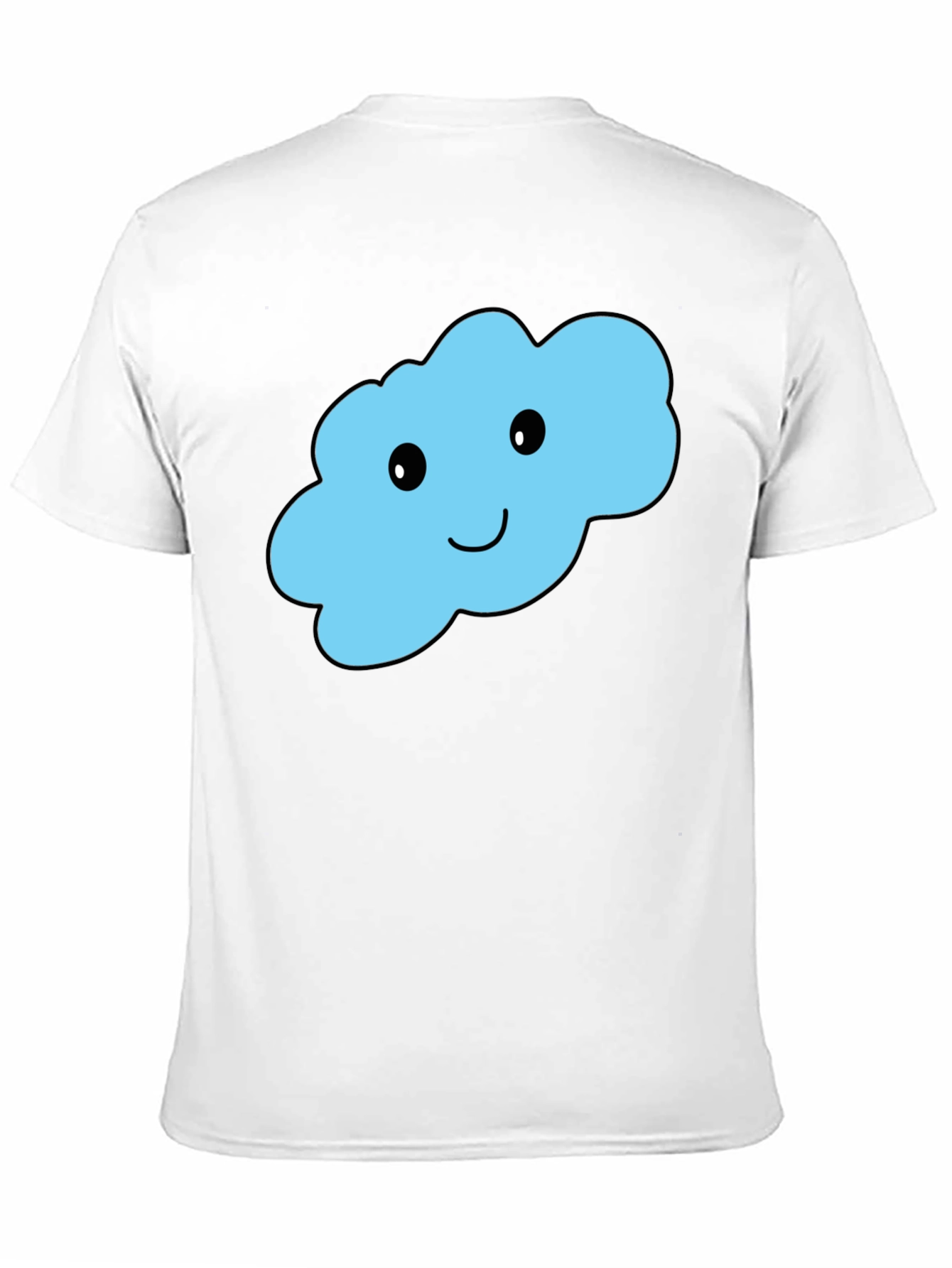Cute Cloud Graphic T-Shirt - Black Cotton Tee