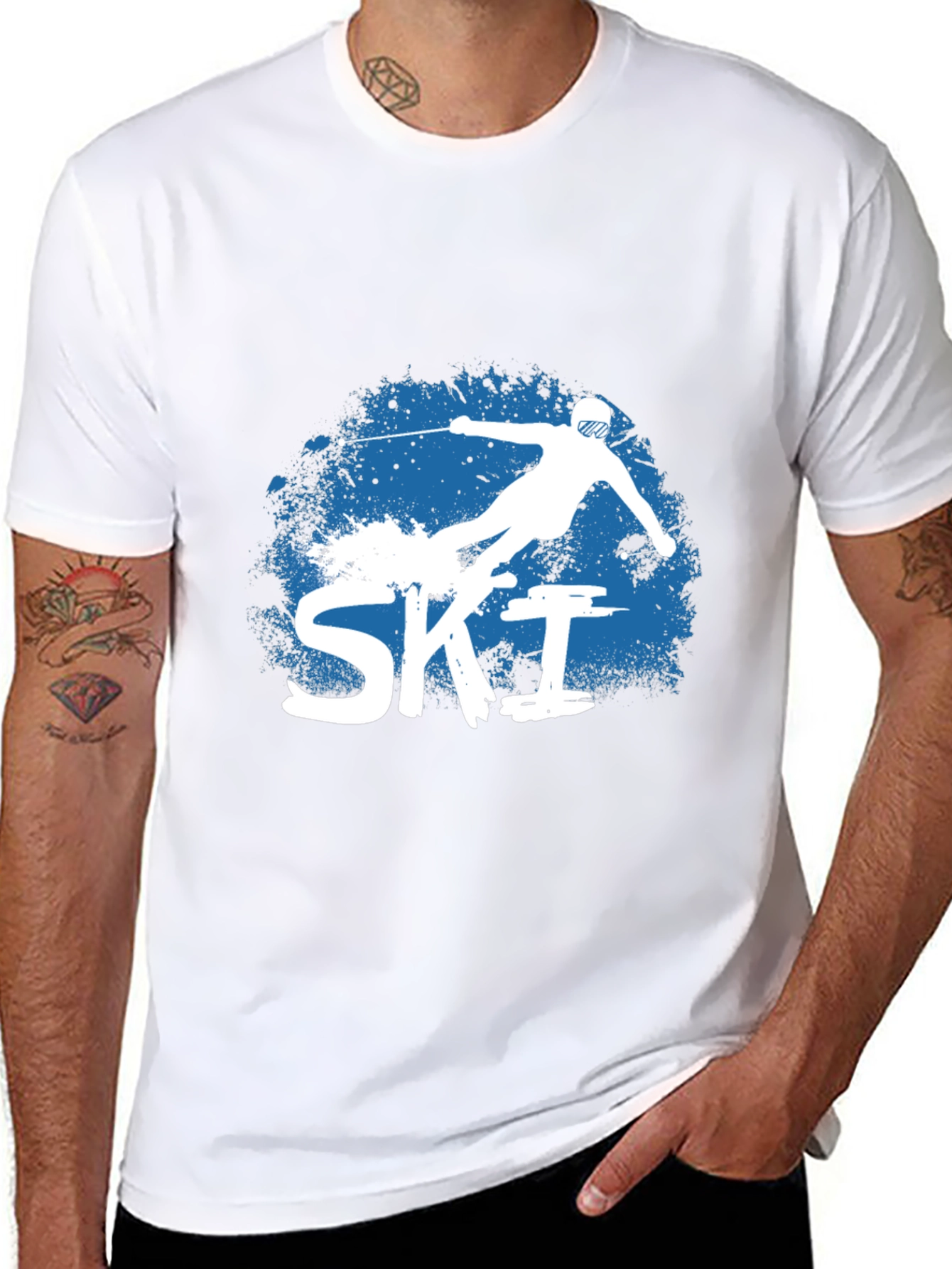 Ski T-Shirt - Black Graphic Tee