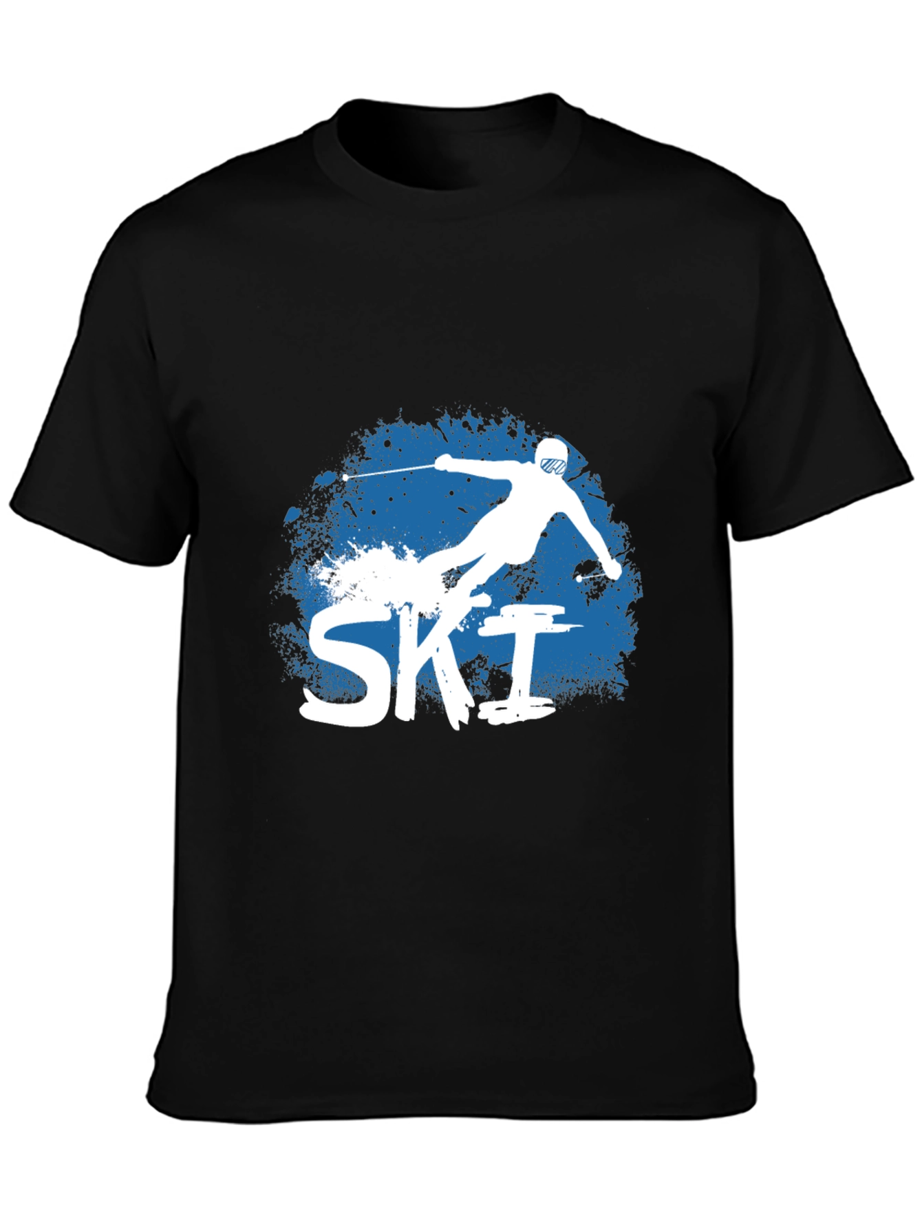 Ski T-Shirt - Black Graphic Tee