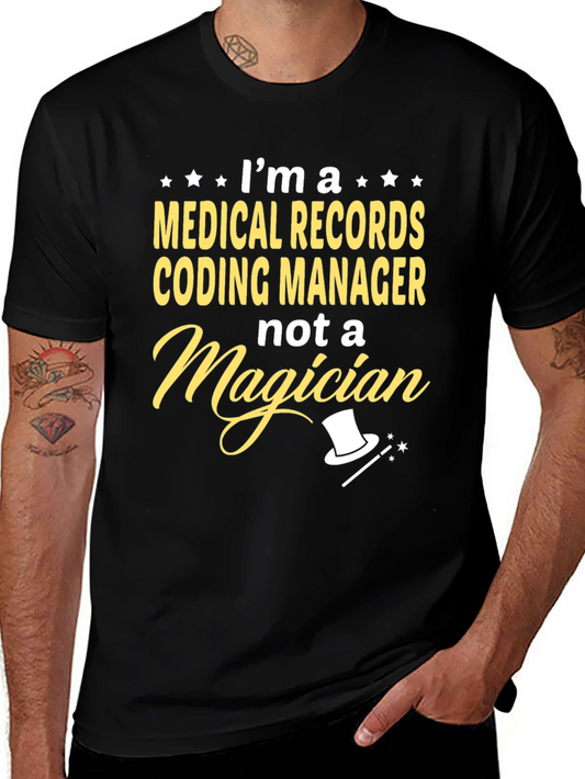 Medical Records Coding Manager T-Shirt Funny Job Tee