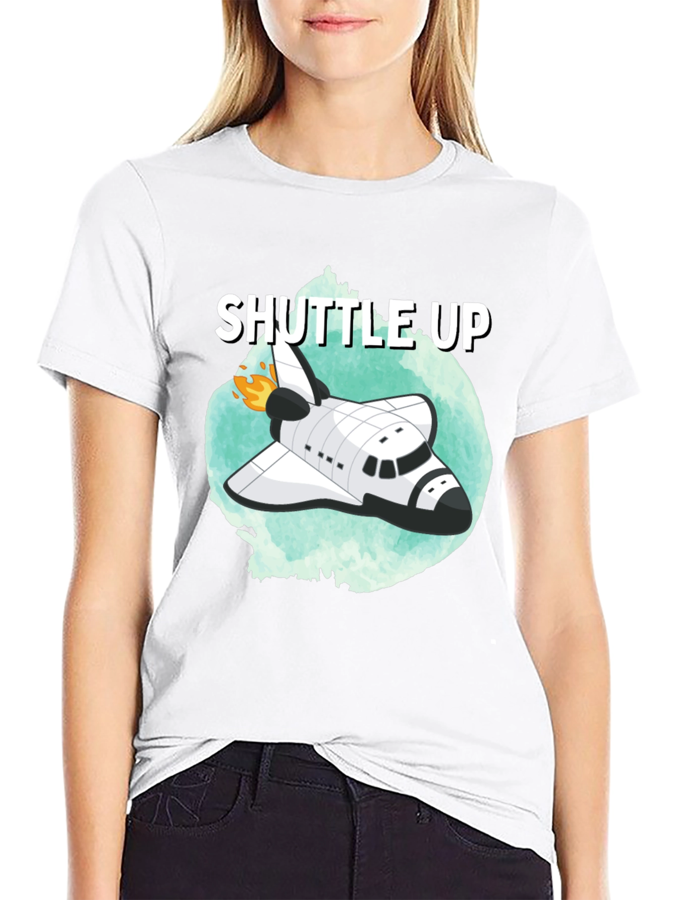 Shuttle Up Black T-Shirt