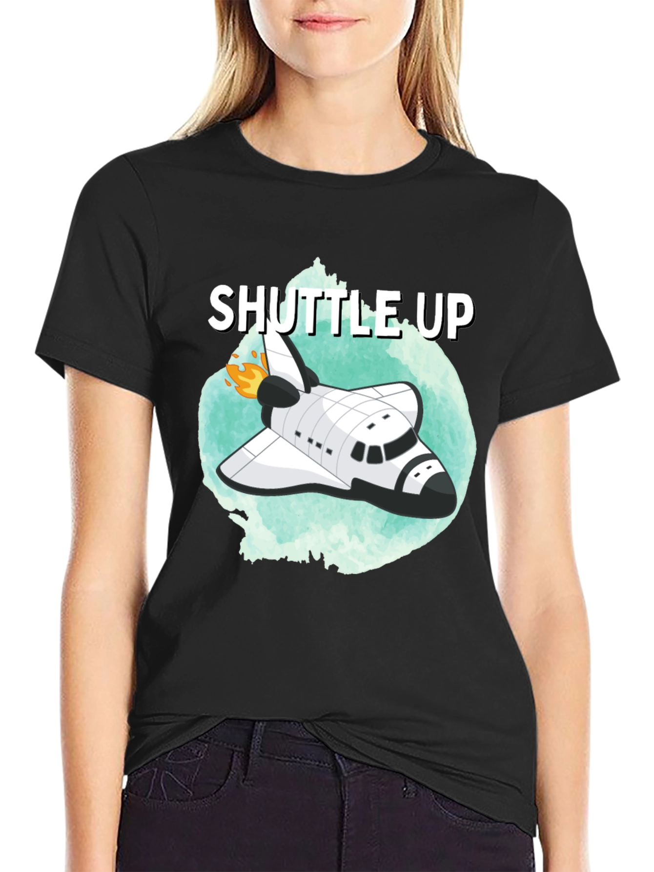 Shuttle Up Black T-Shirt