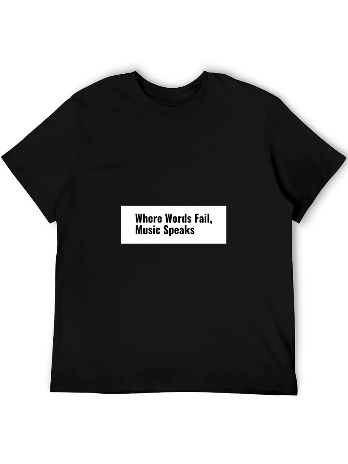 Music Speaks Graphic T-Shirt - Black