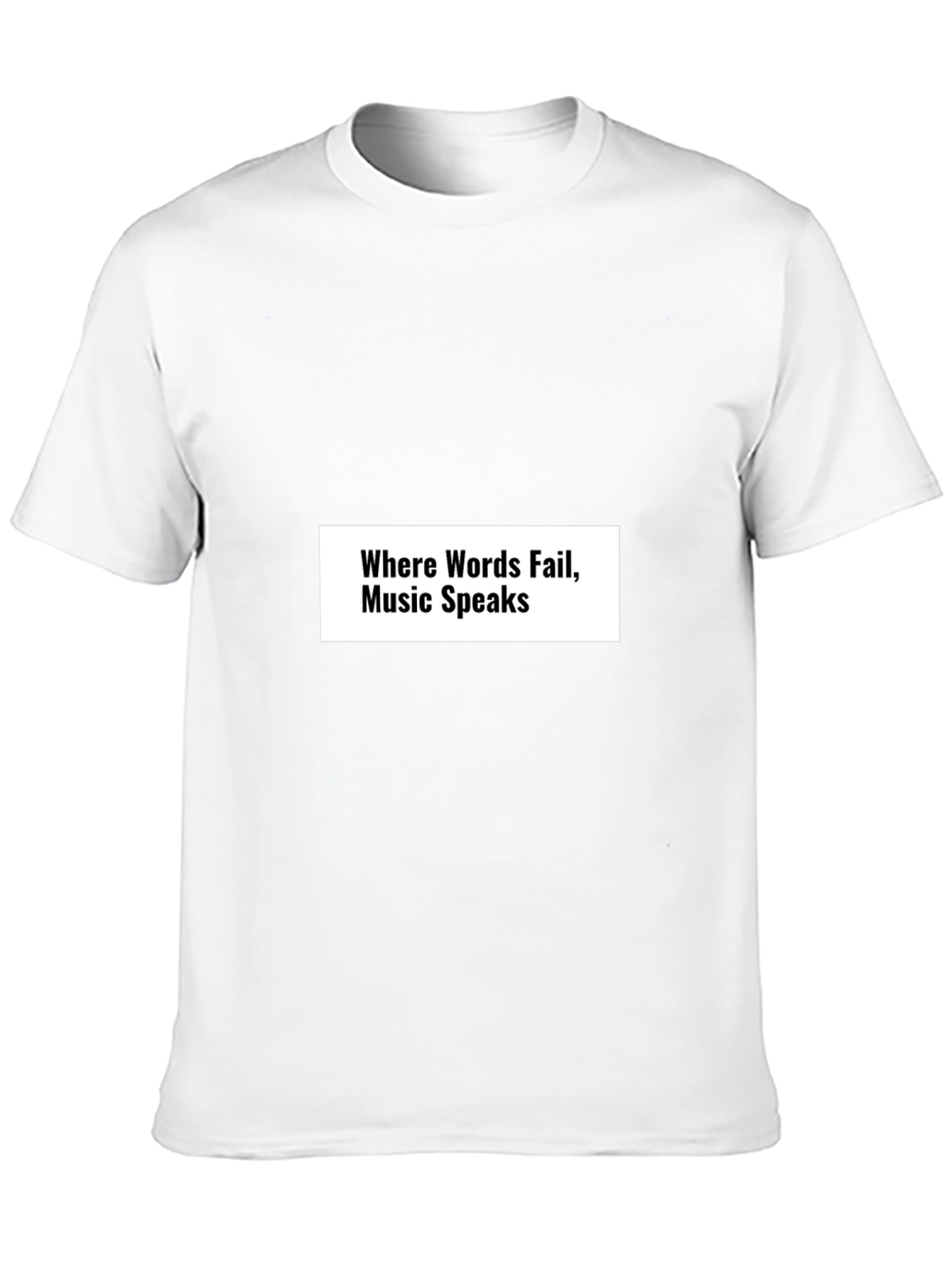 Music Speaks Graphic T-Shirt - Black