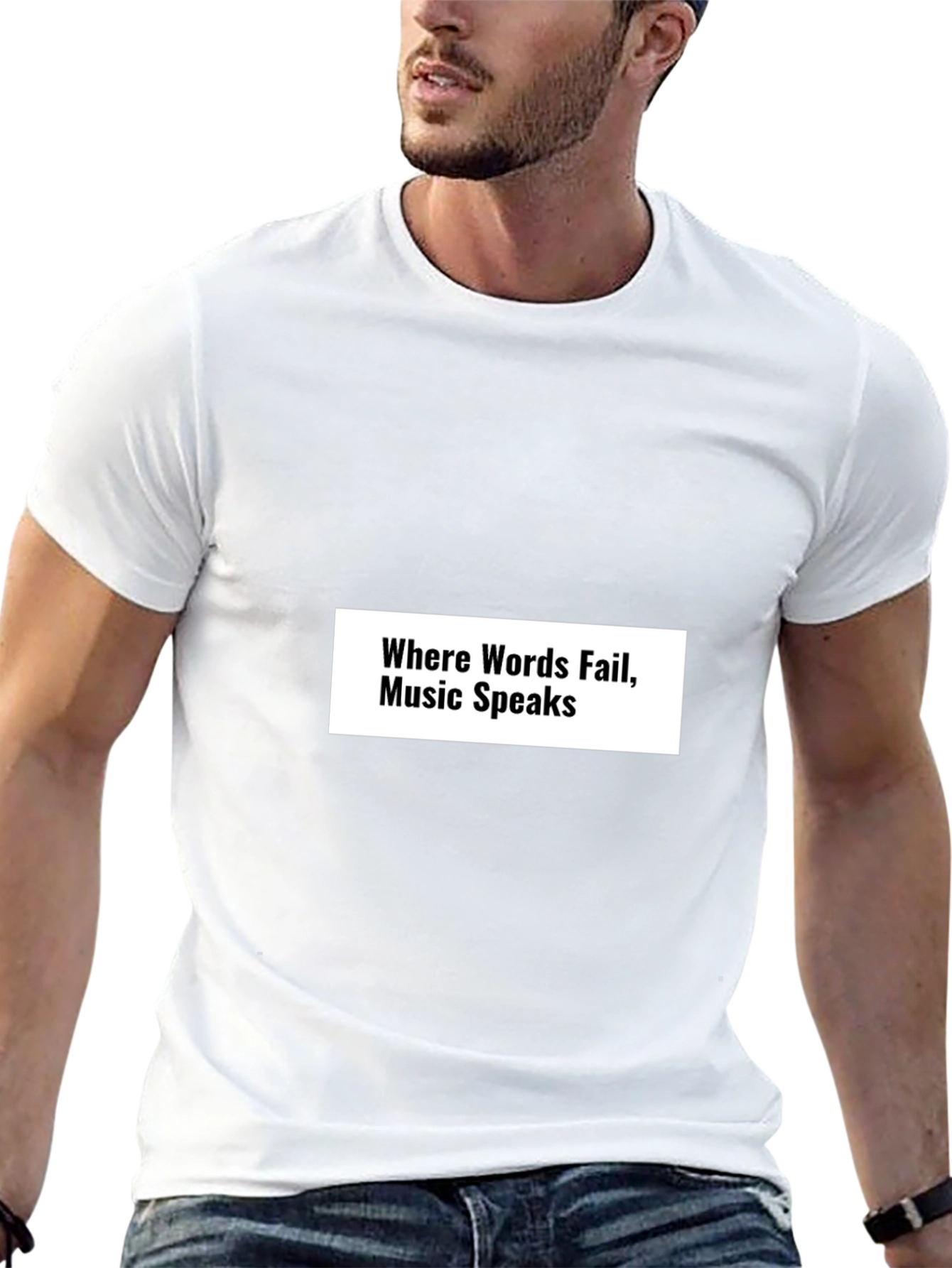 Music Speaks Graphic T-Shirt - Black