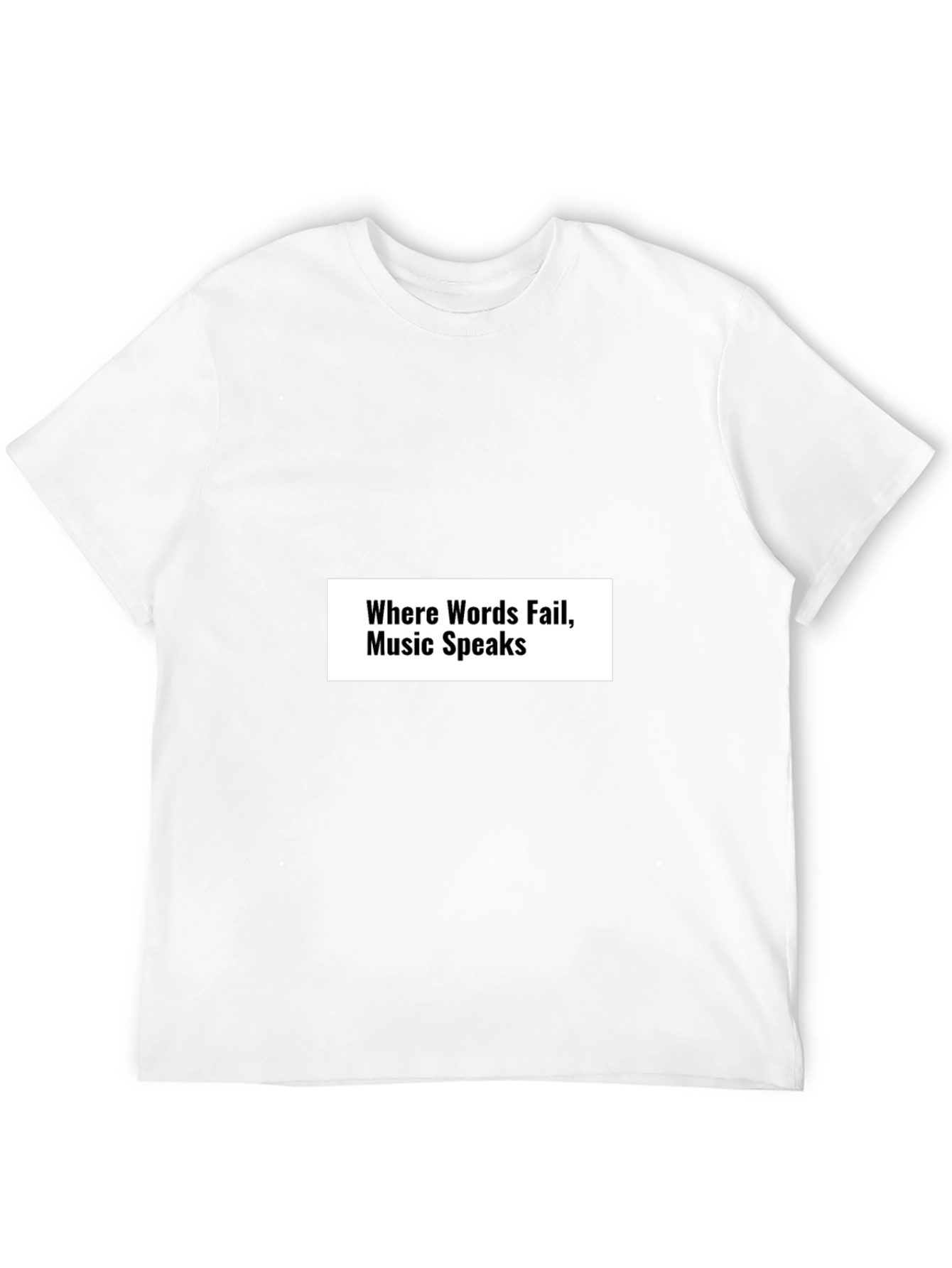 Music Speaks Graphic T-Shirt - Black