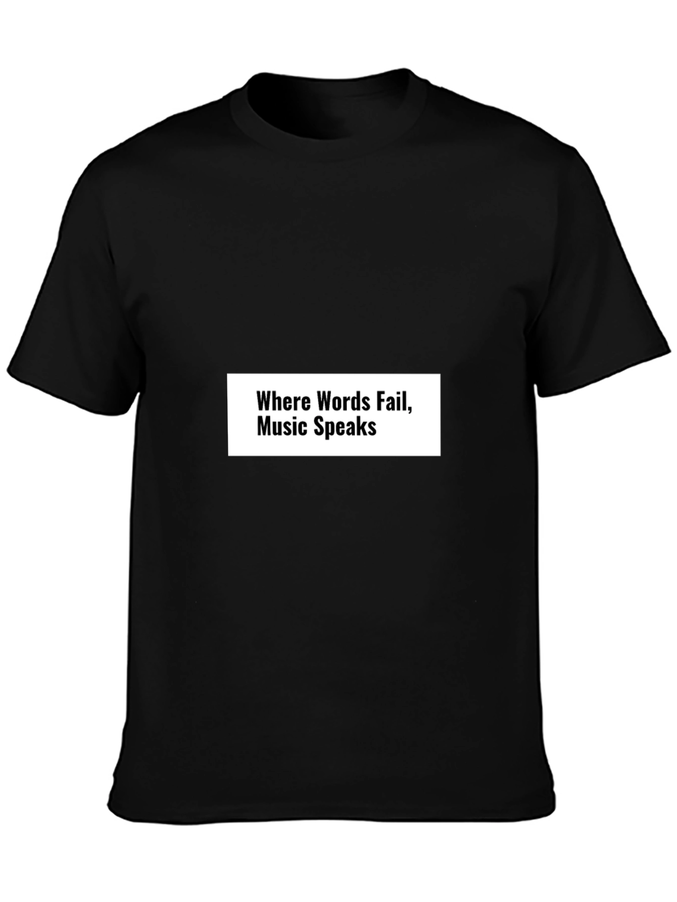 Music Speaks Graphic T-Shirt - Black