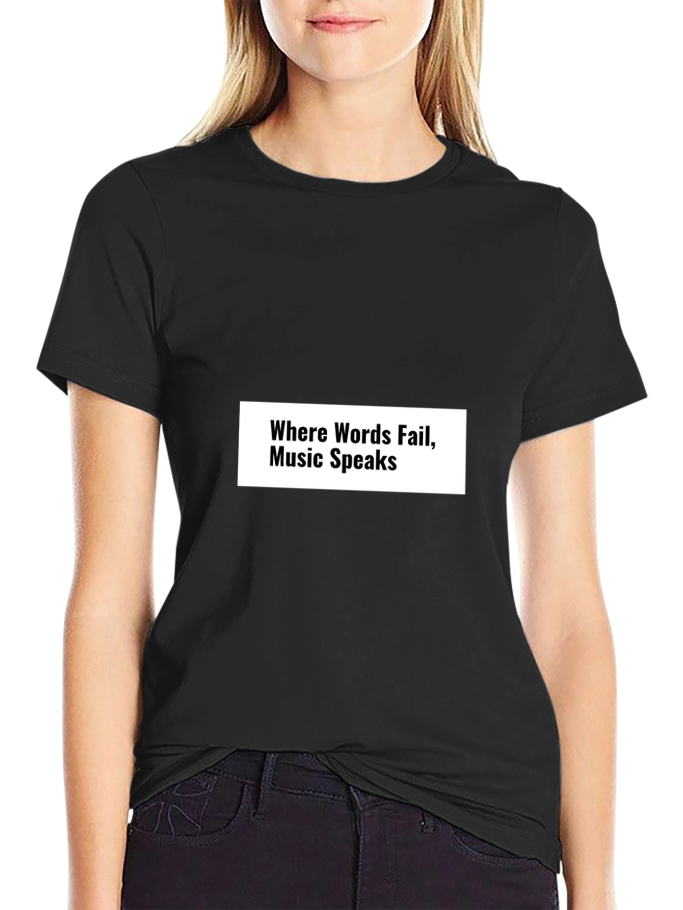 Music Speaks Graphic T-Shirt - Black