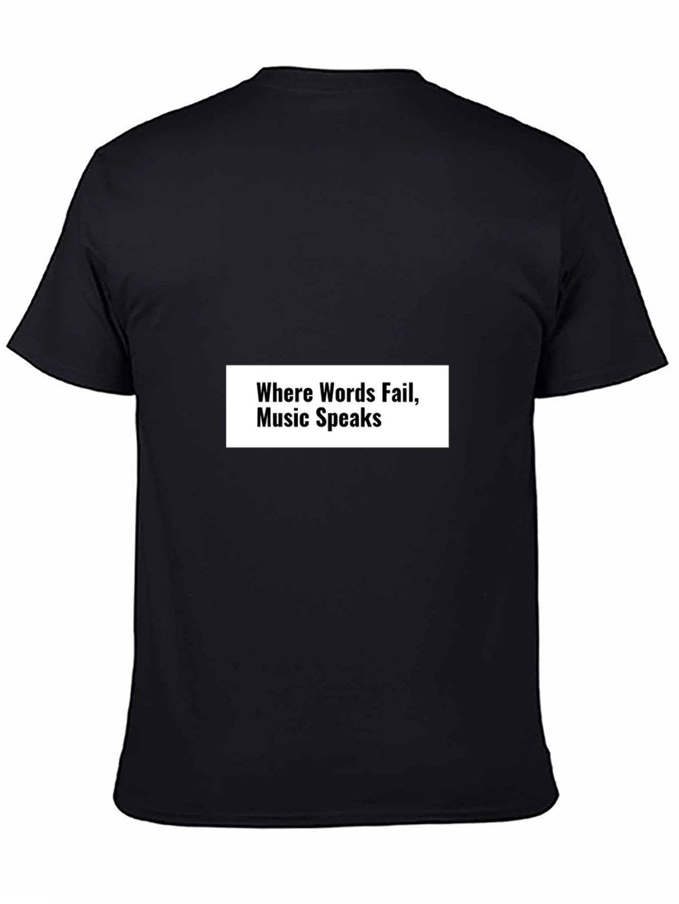 Music Speaks Graphic T-Shirt - Black