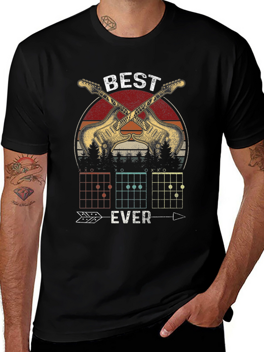 Best Ever Guitarist Black Graphic T-Shirt