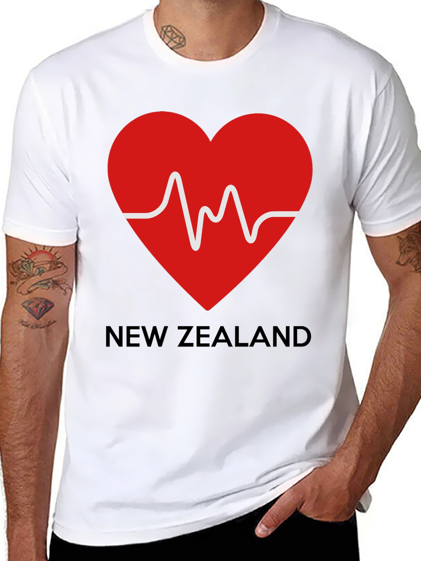 New Zealand Heartbeat Graphic T-Shirt