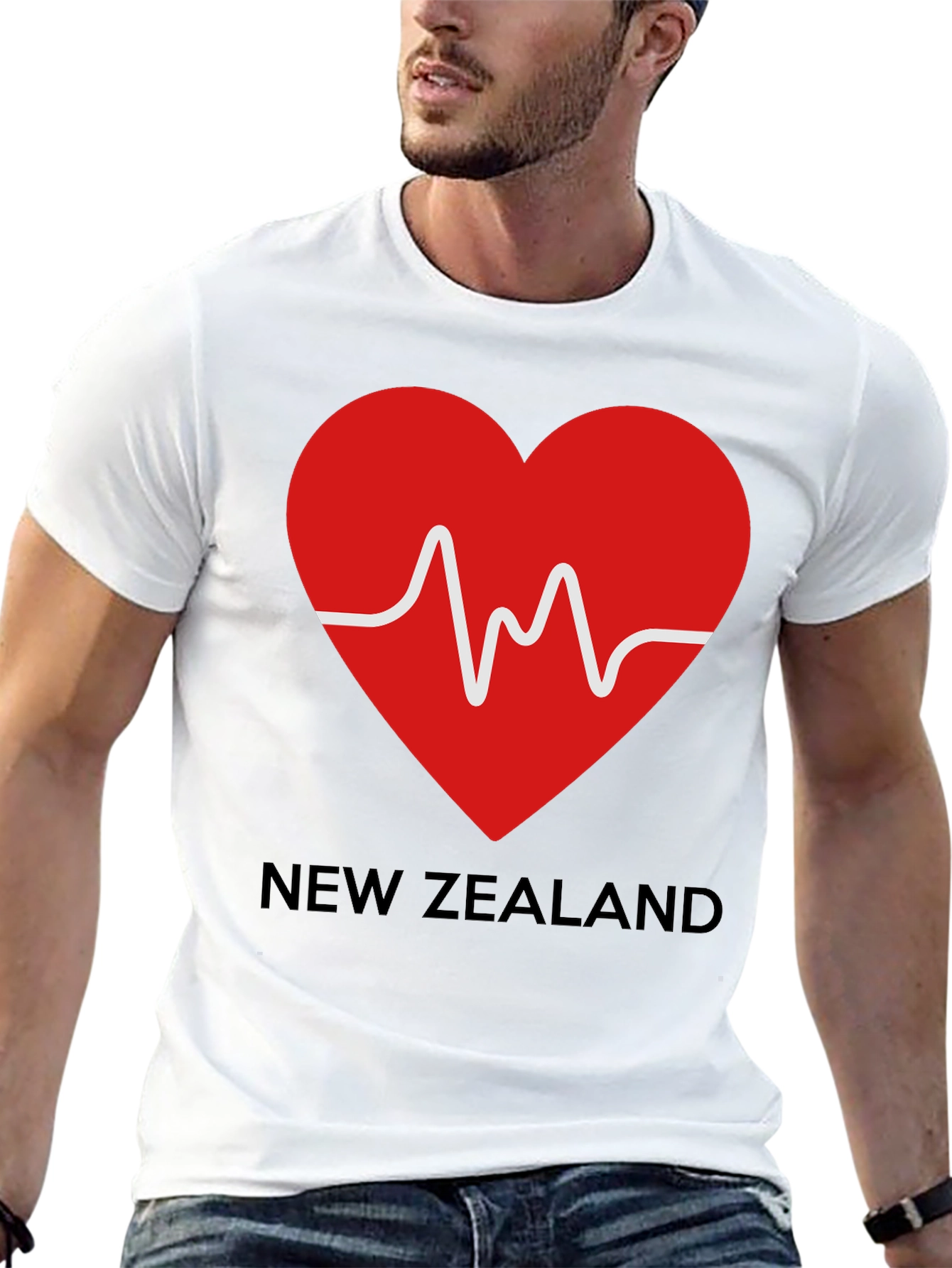 New Zealand Heartbeat Graphic T-Shirt