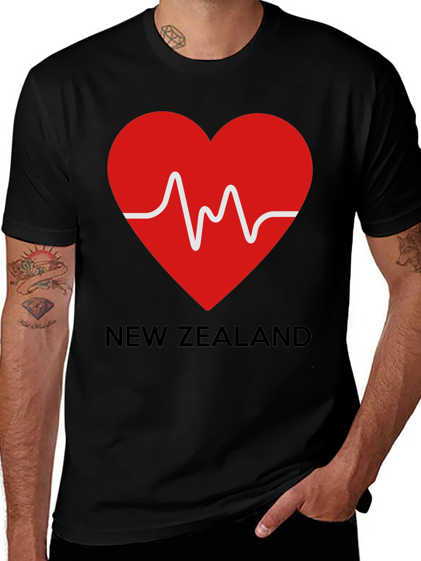 New Zealand Heartbeat Graphic T-Shirt