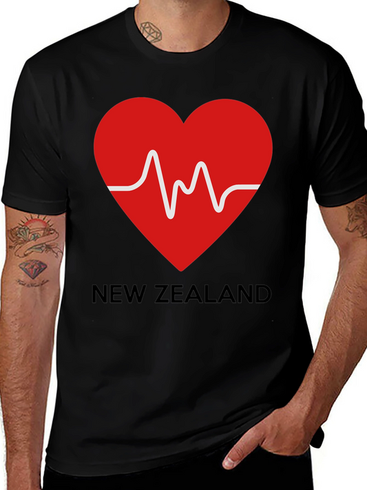 New Zealand Heartbeat Graphic T-Shirt