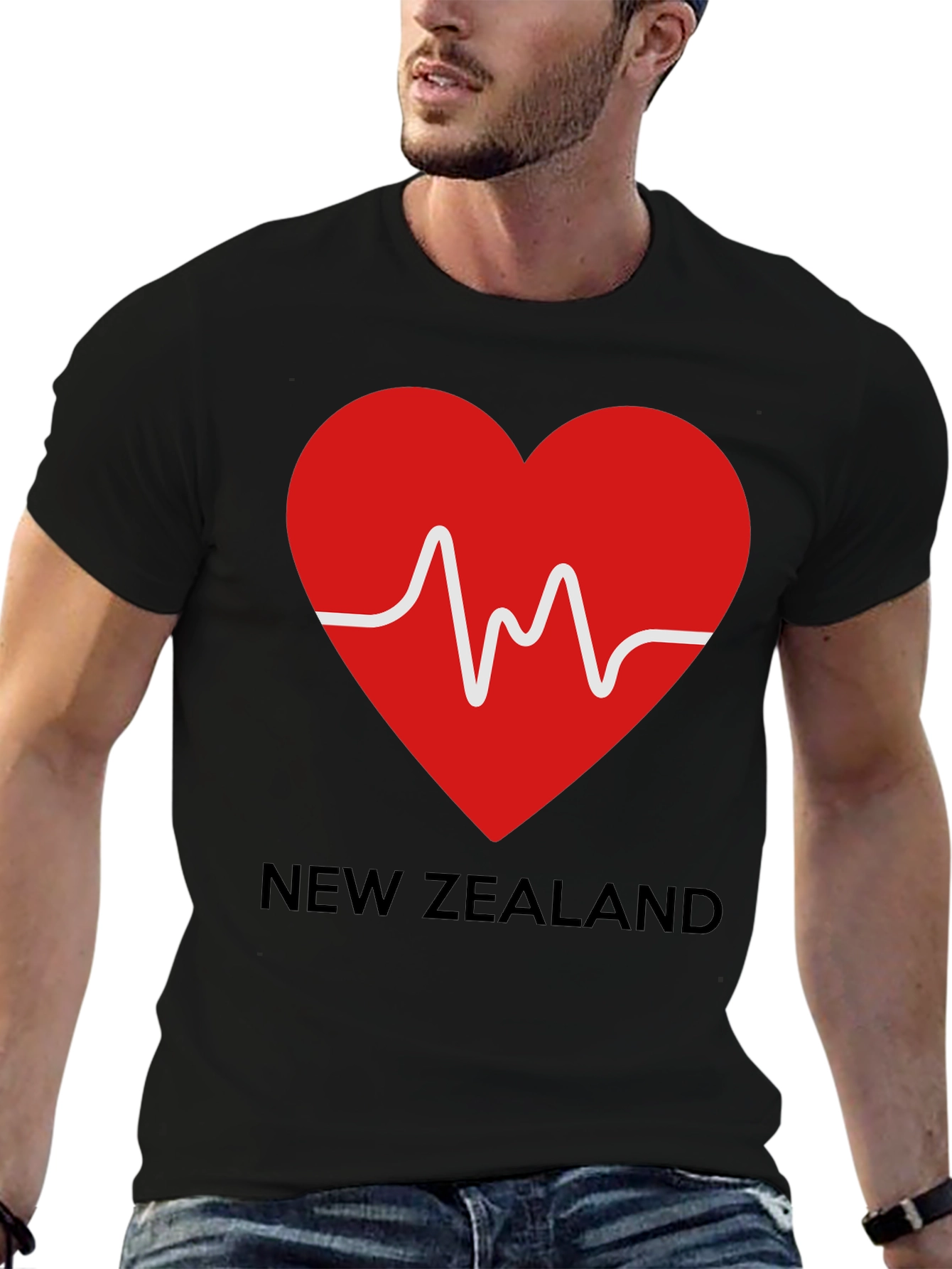 New Zealand Heartbeat Graphic T-Shirt