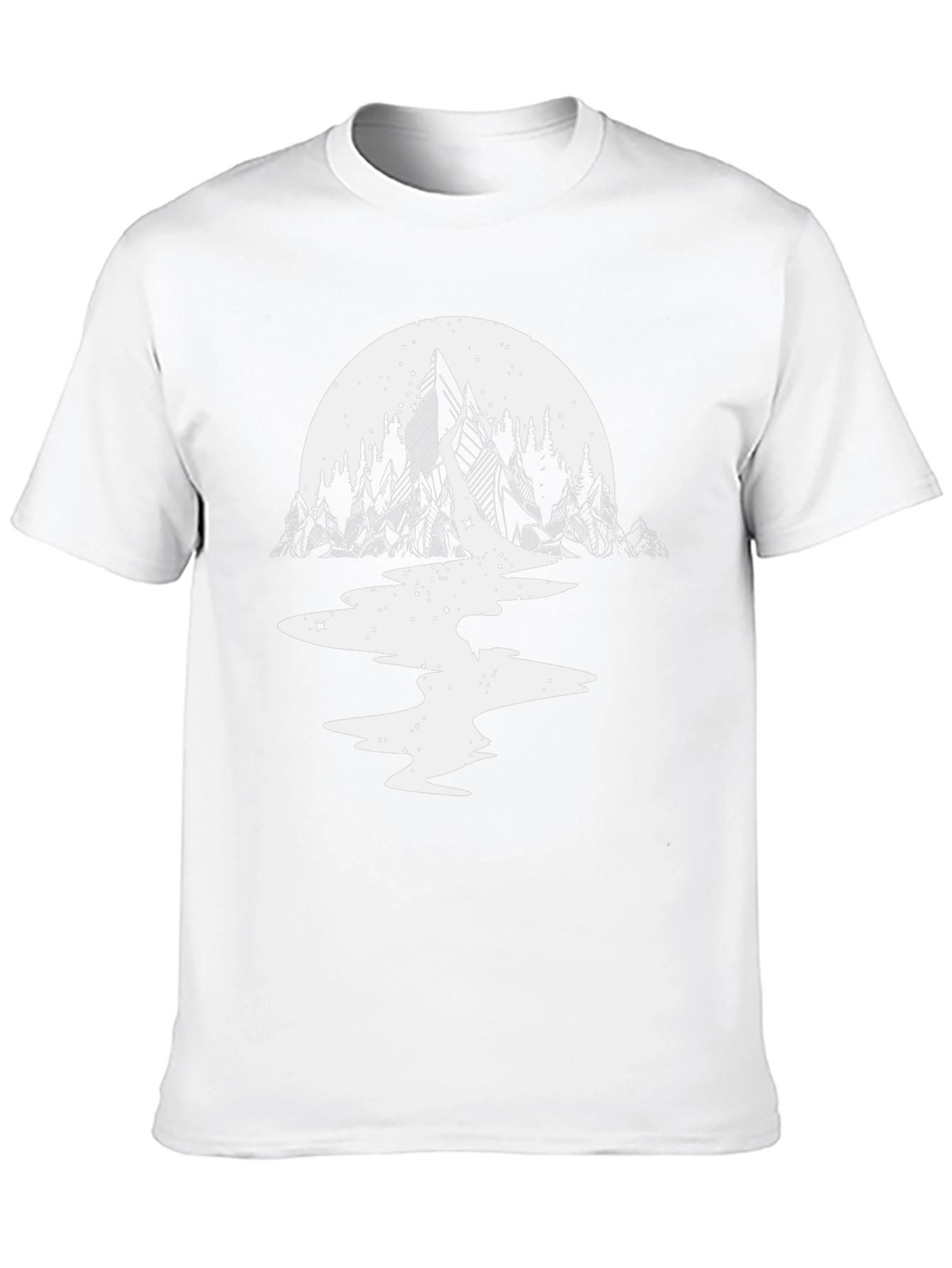 Mountain & Moon Graphic Tee - Black