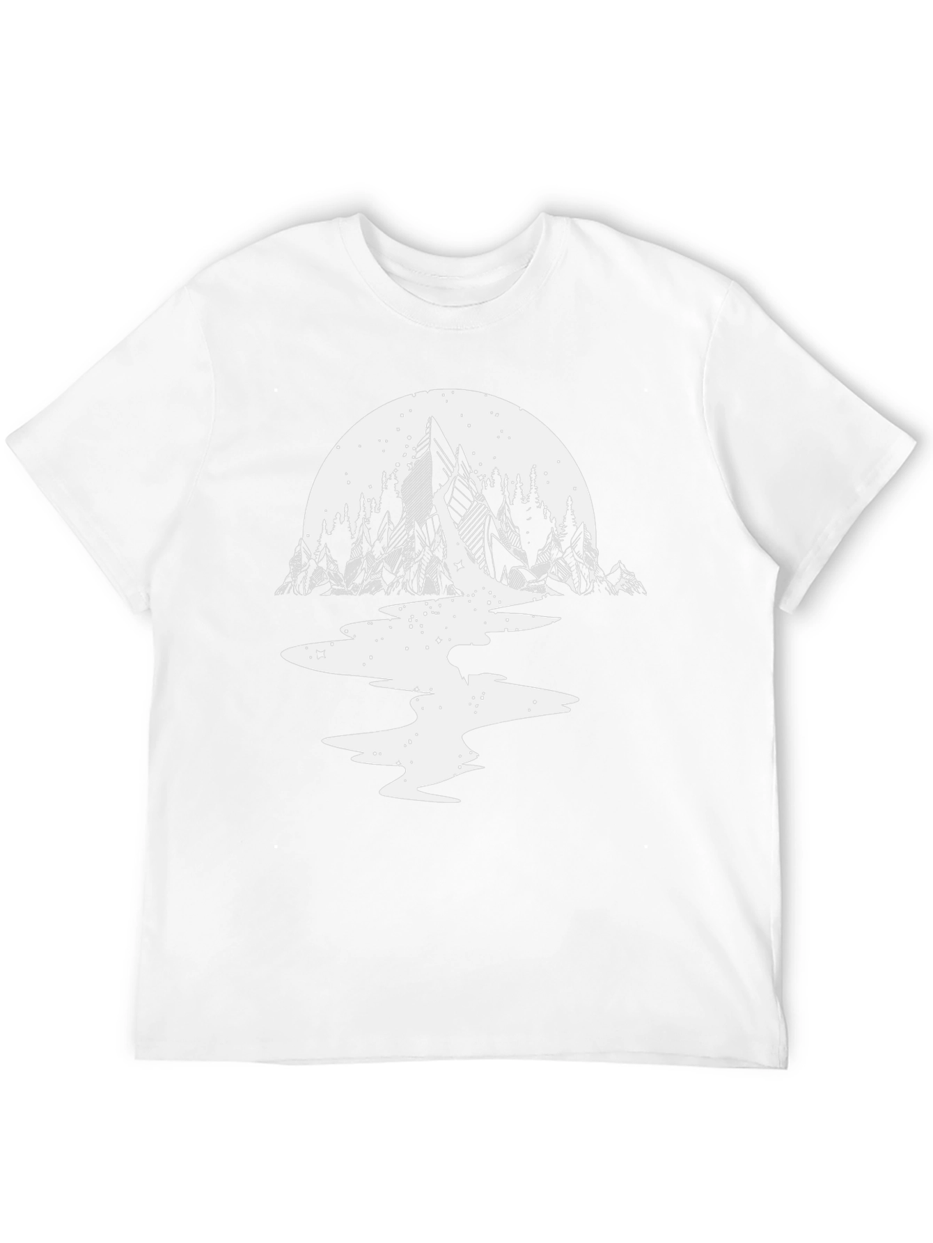Mountain & Moon Graphic Tee - Black