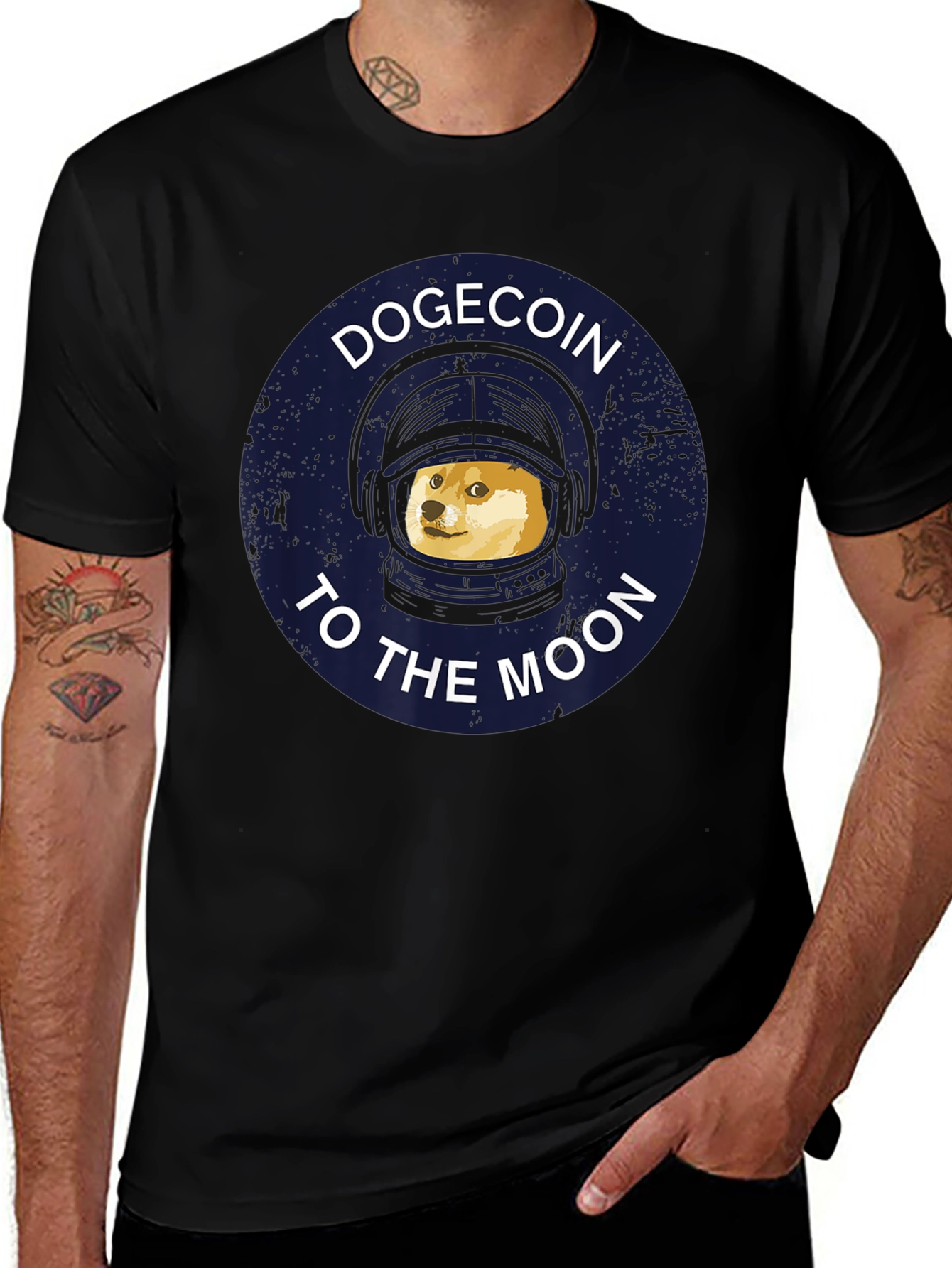 Dogecoin To The Moon Graphic T-Shirt
