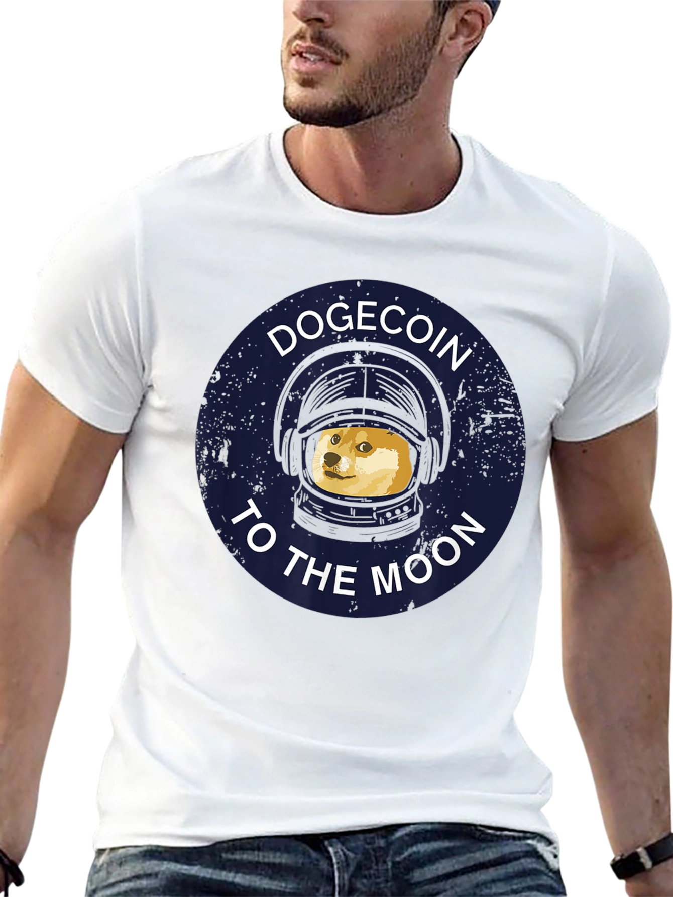 Dogecoin To The Moon Graphic T-Shirt