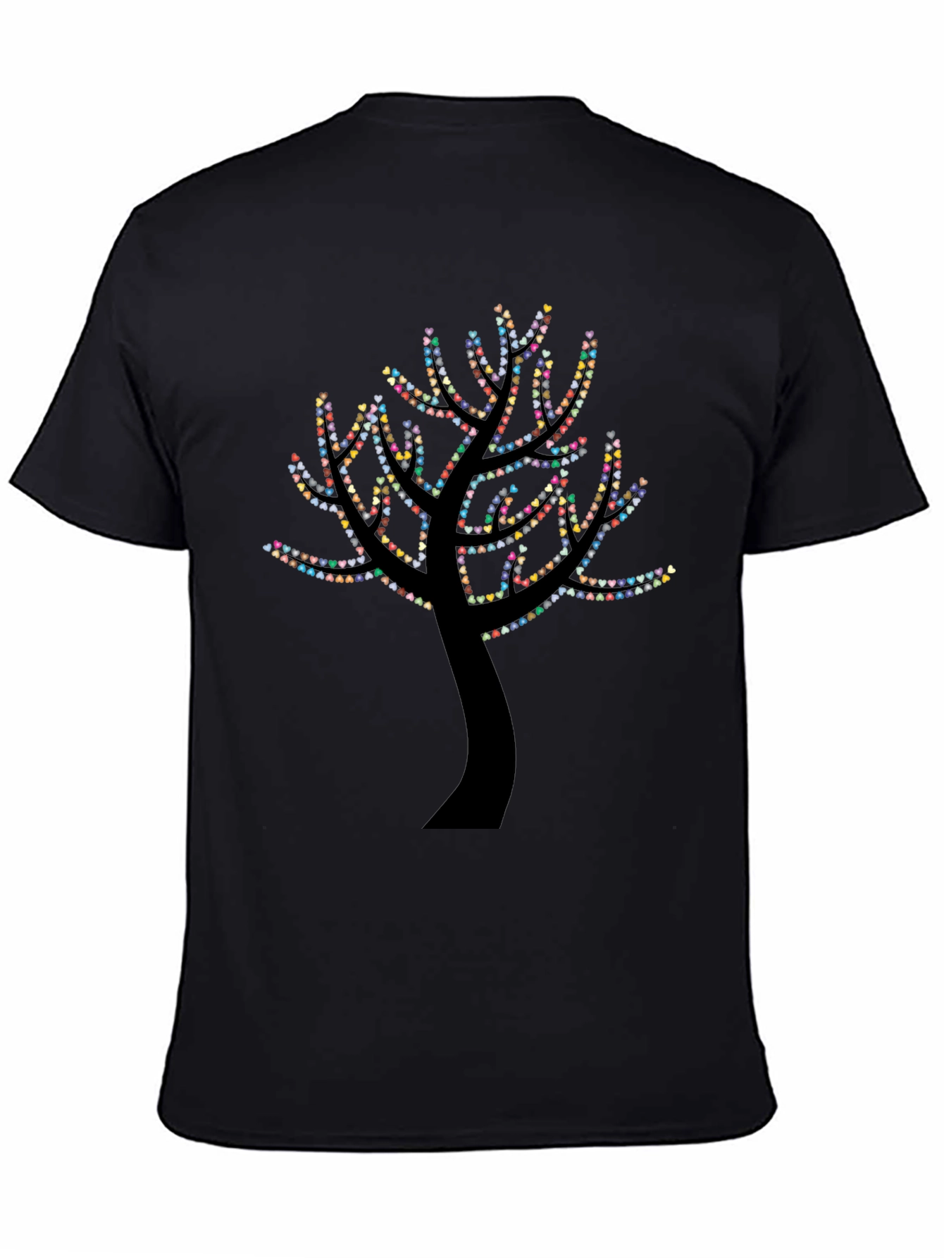 Heart Tree Graphic Black T-Shirt