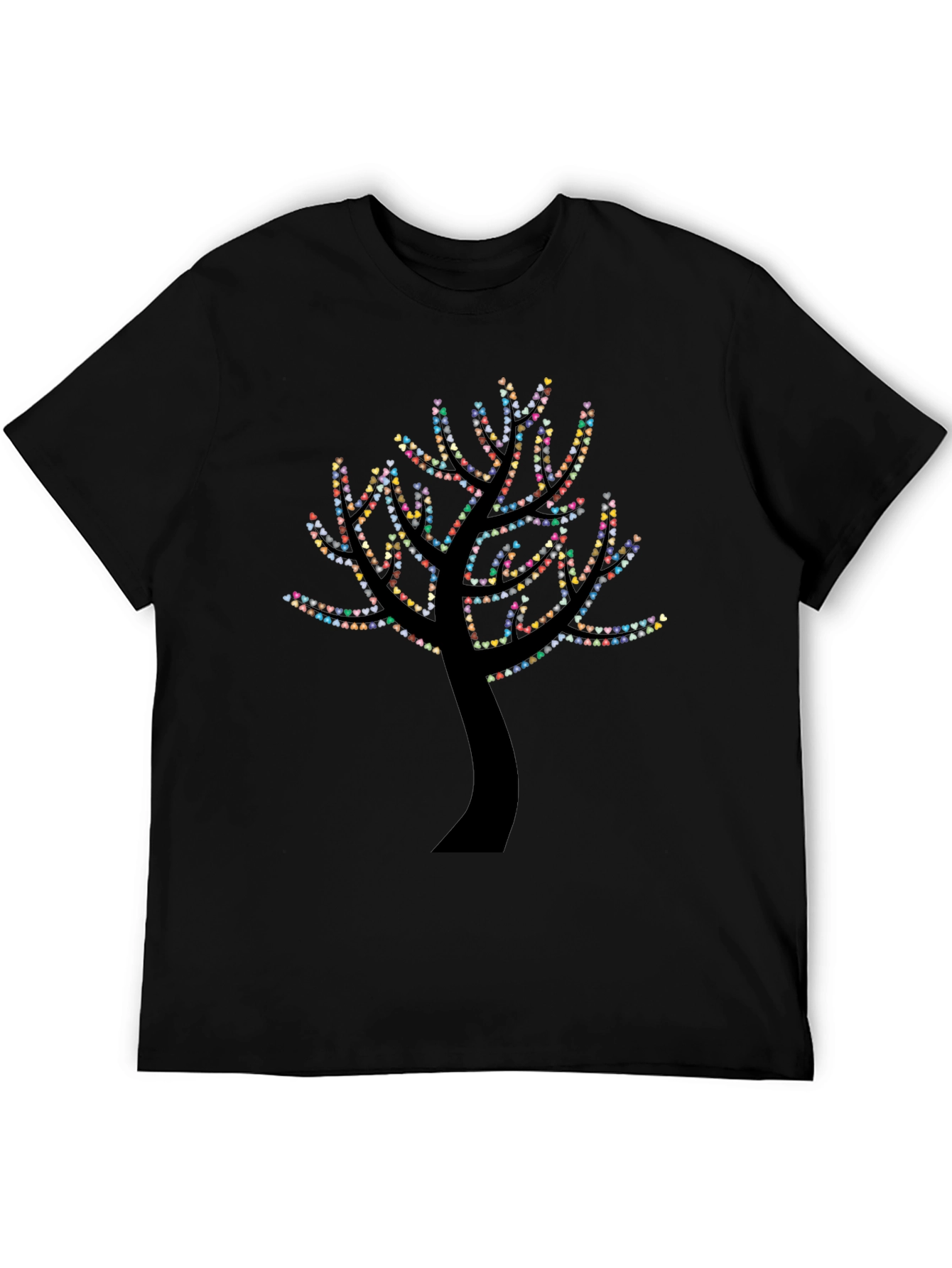 Heart Tree Graphic Black T-Shirt