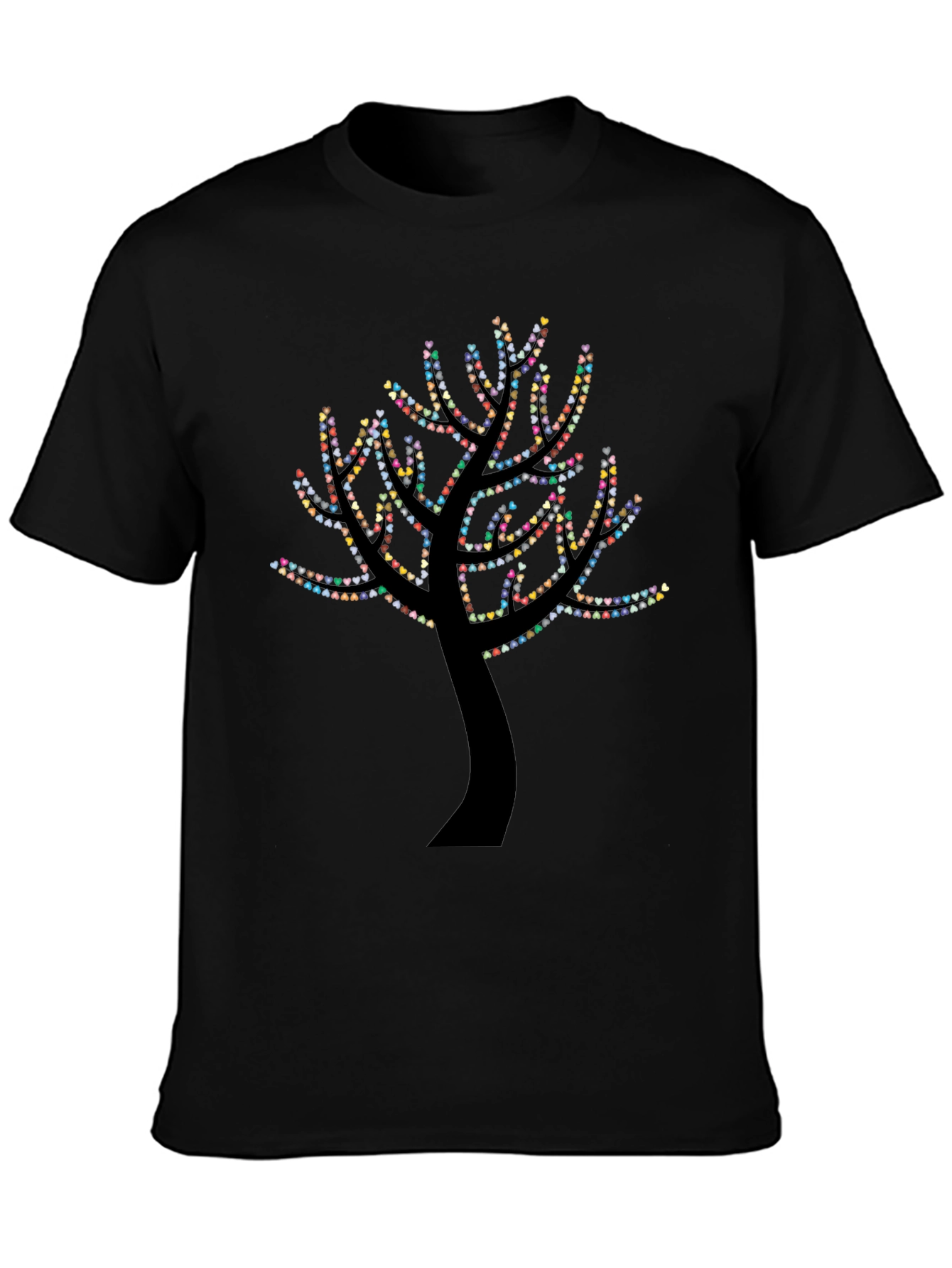 Heart Tree Graphic Black T-Shirt