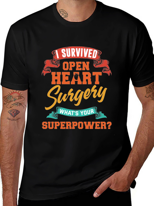 Open Heart Surgery Survivor Graphic T-Shirt