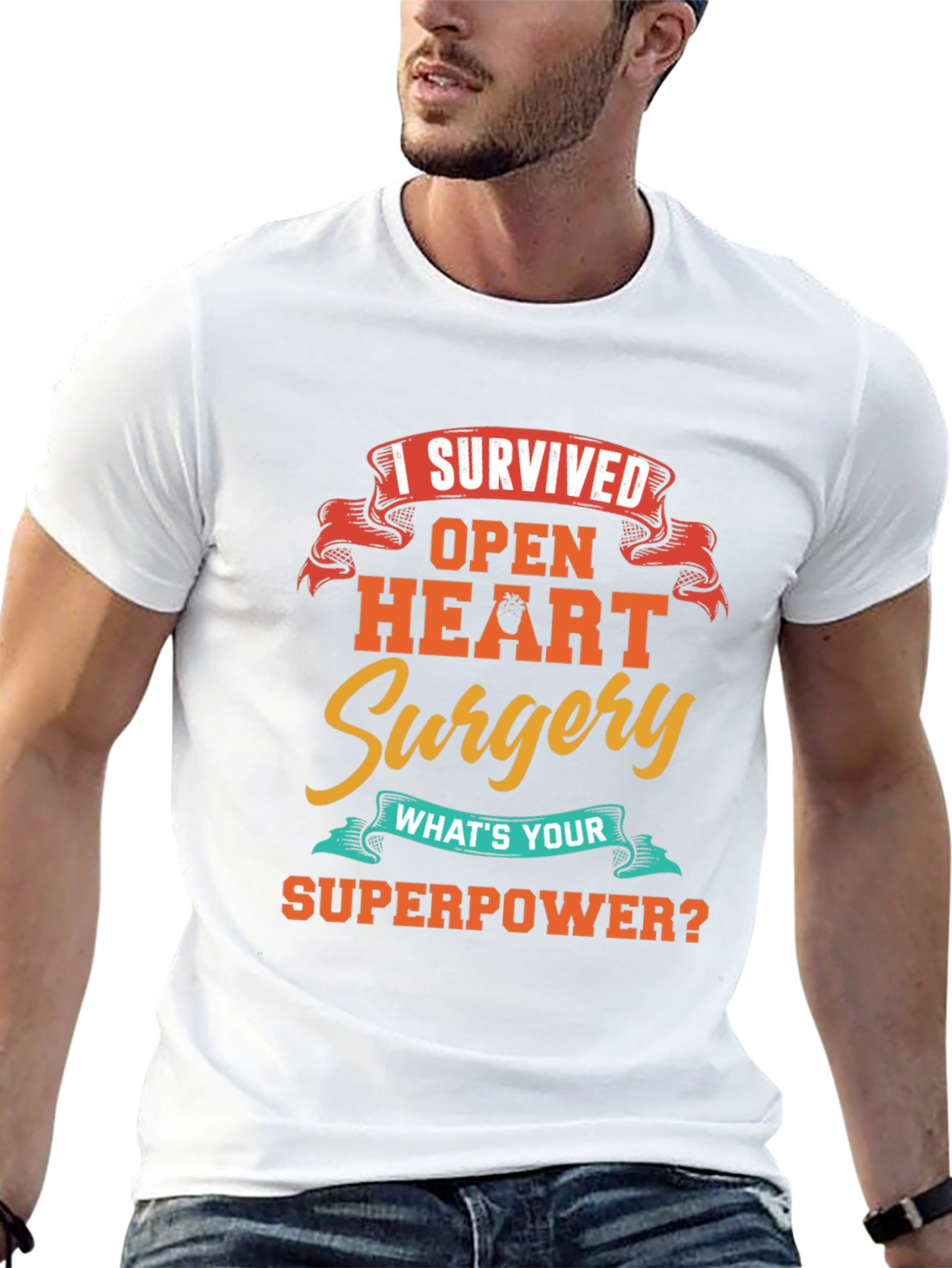 Open Heart Surgery Survivor Graphic T-Shirt