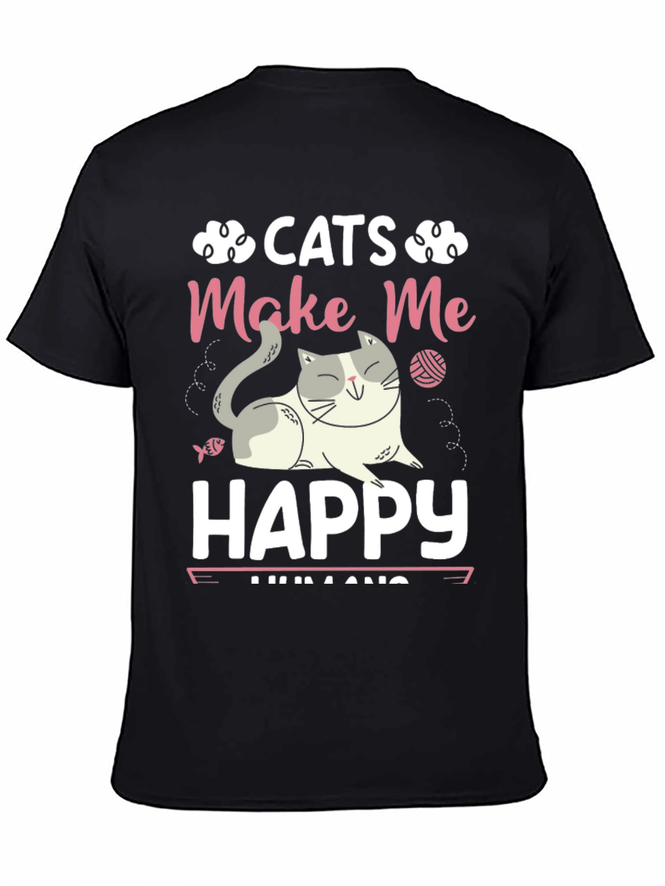 Cats Make Me Happy Graphic T-Shirt