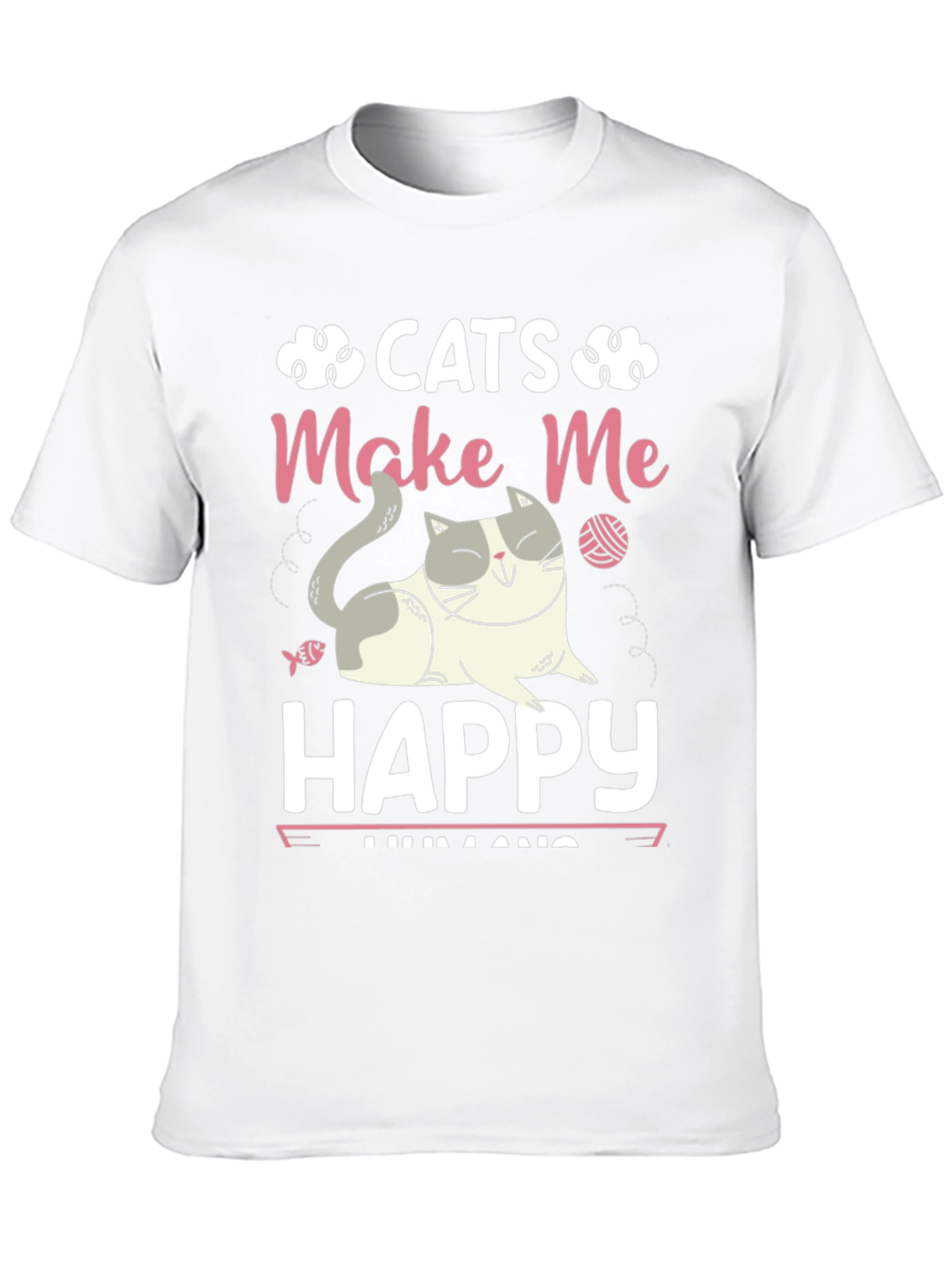 Cats Make Me Happy Graphic T-Shirt